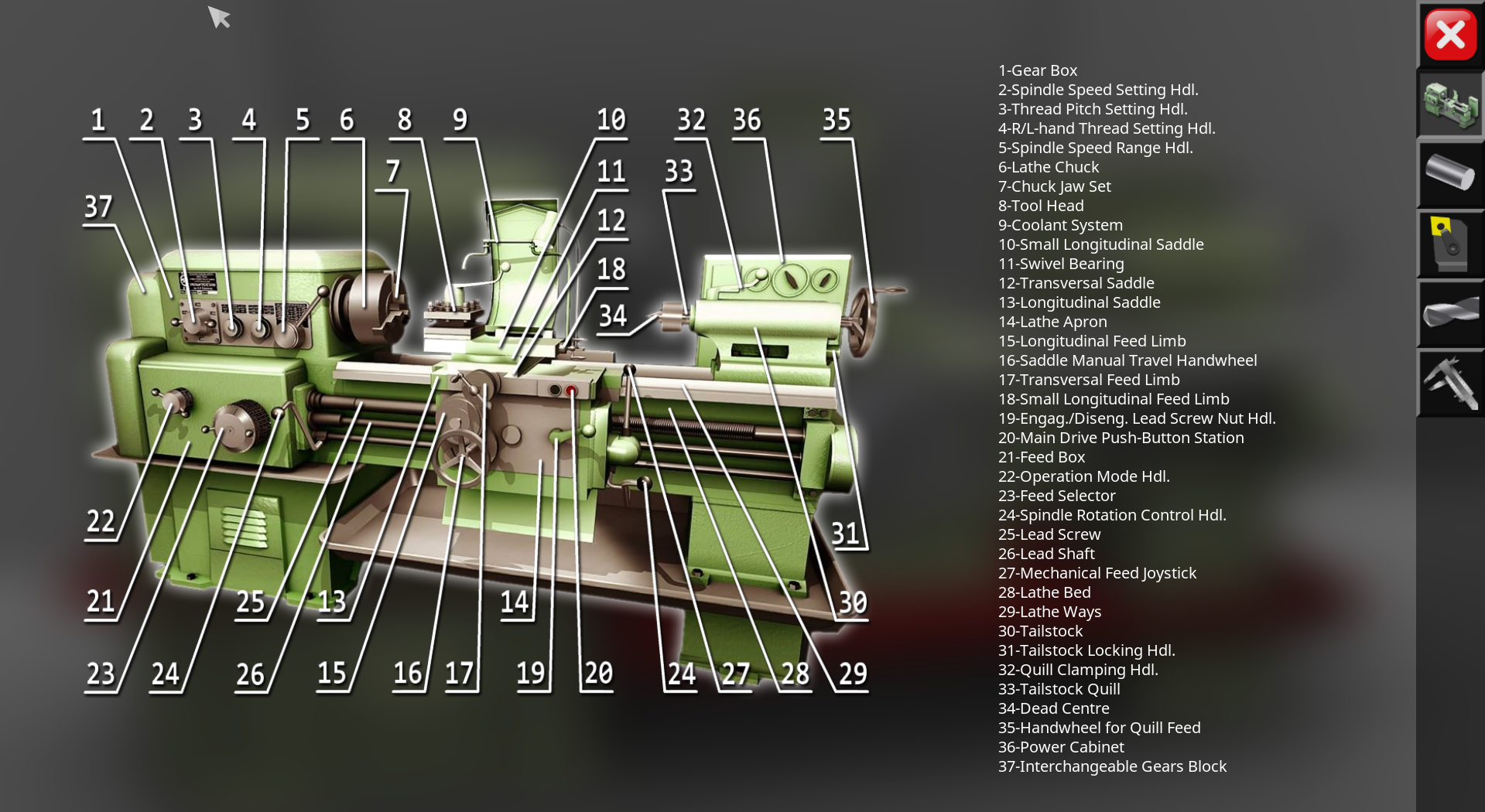 اسکرین شات 7 برنامه Lathe Simulator Lite