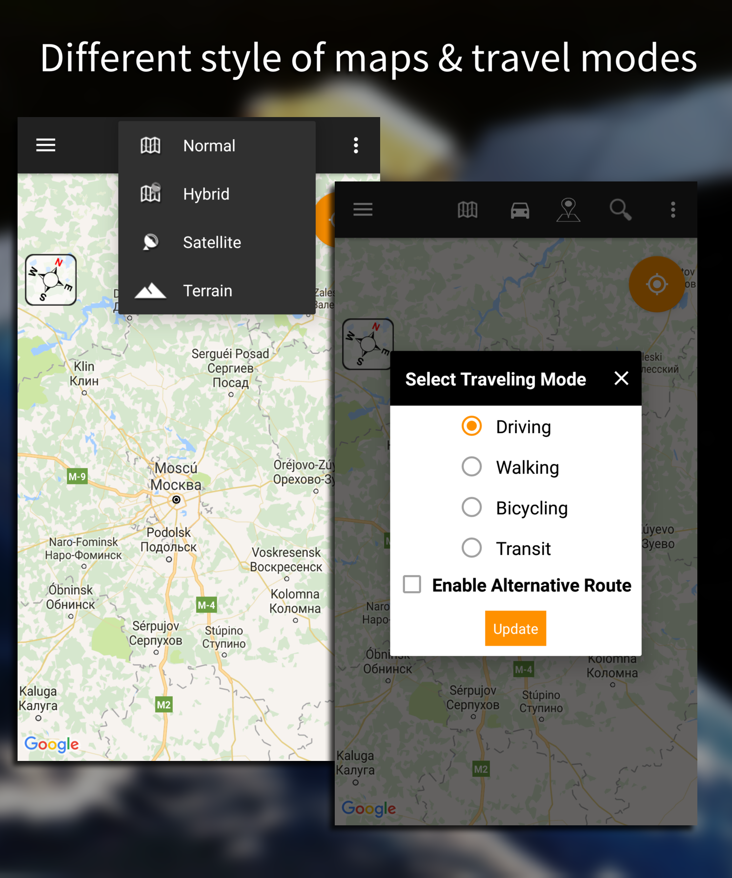 اسکرین شات 2 برنامه Driving Route Finder™ - Find GPS Location & Routes