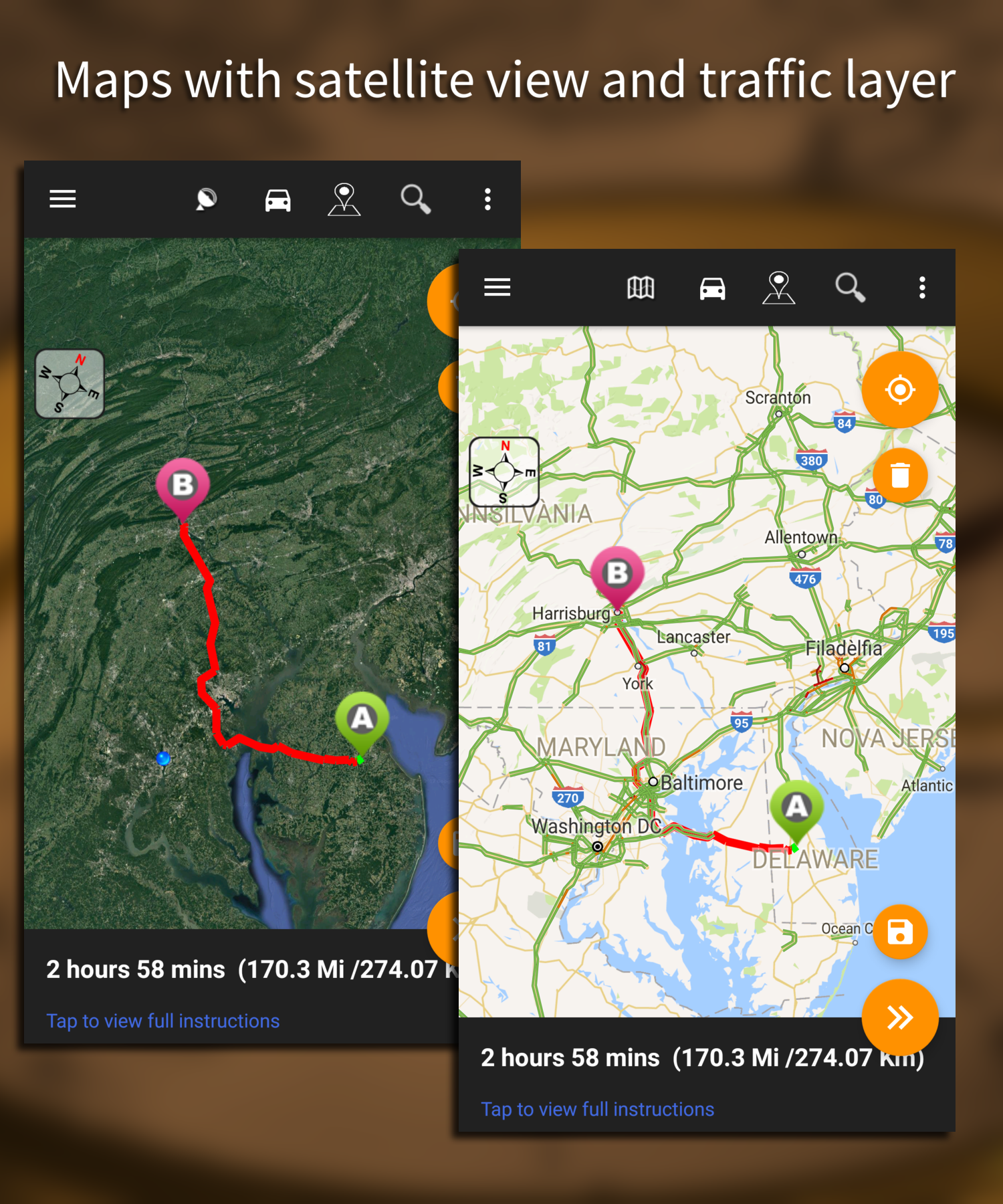 اسکرین شات 6 برنامه Driving Route Finder™ - Find GPS Location & Routes