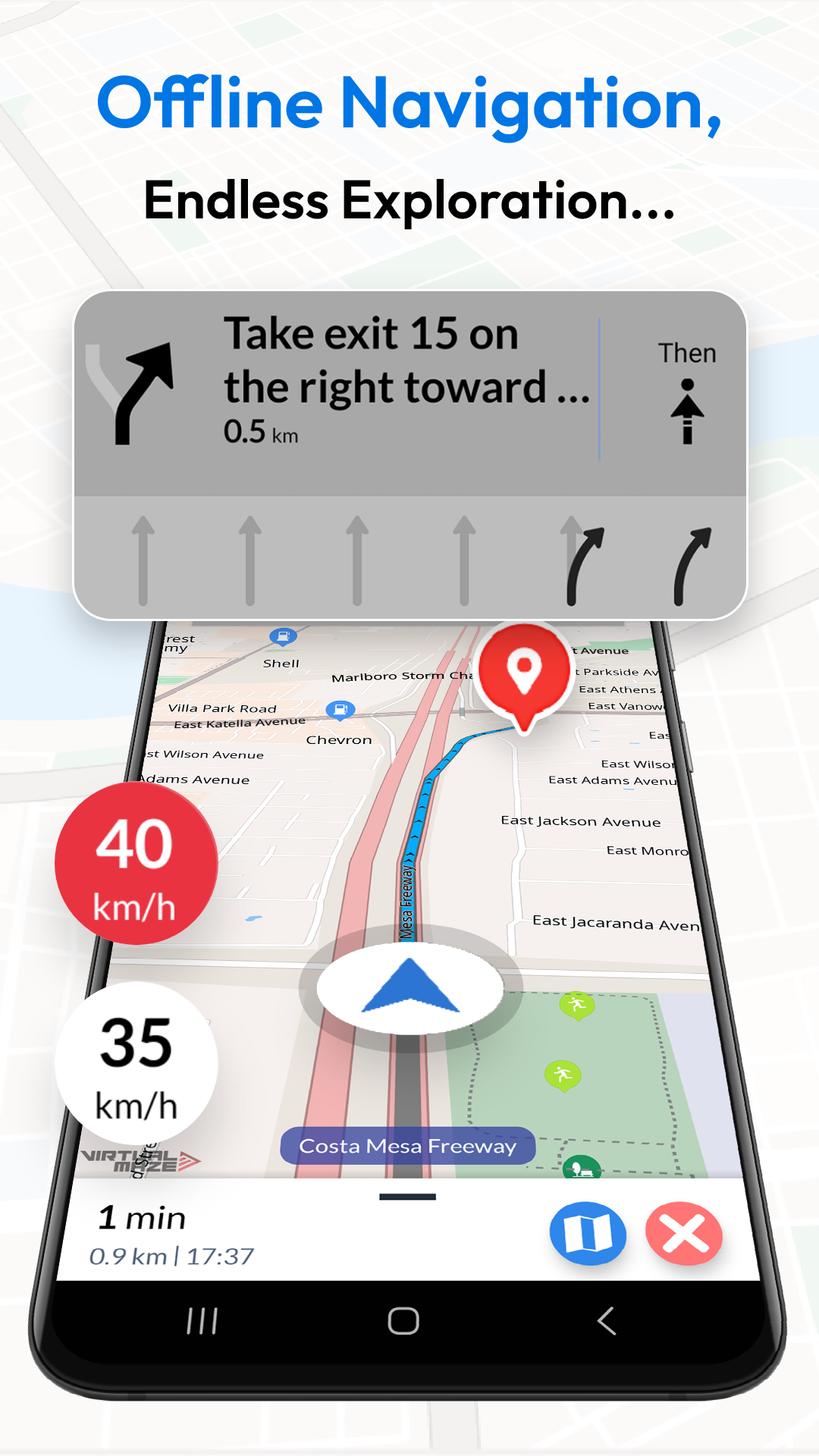 اسکرین شات 1 برنامه Offline Map Navigation