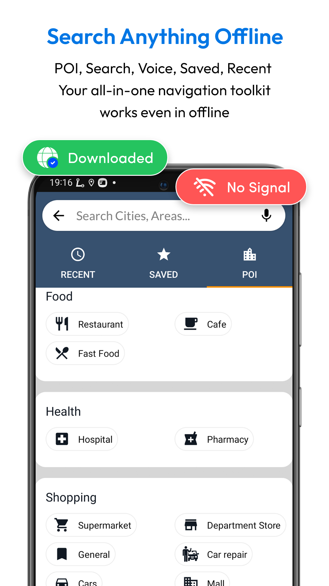 اسکرین شات 6 برنامه Offline Map Navigation