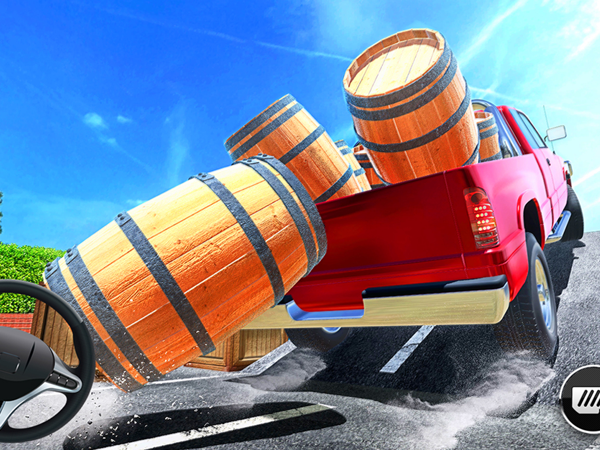 اسکرین شات 2 برنامه Cargo Truck Parking Games 3D
