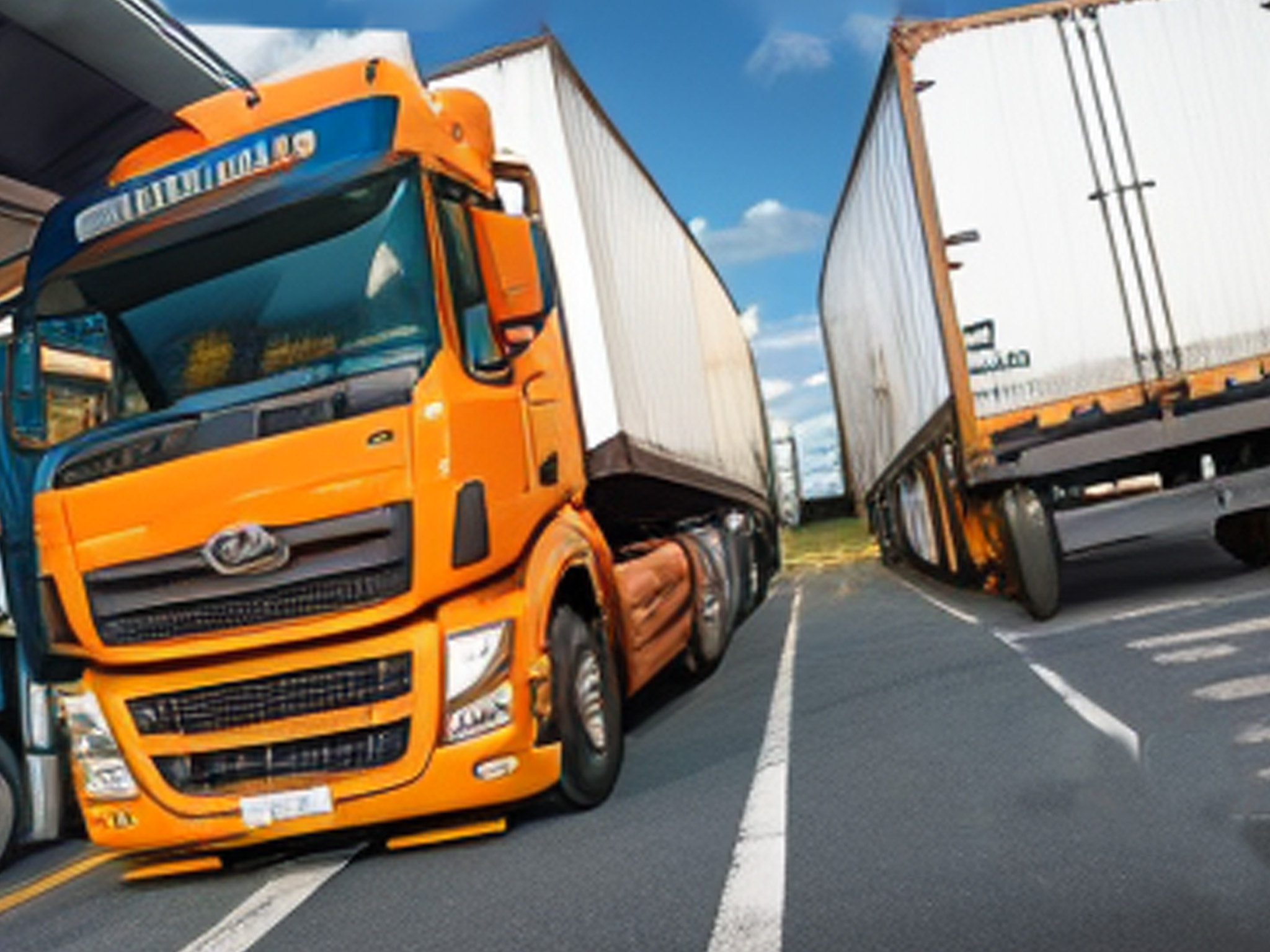 اسکرین شات 1 برنامه Cargo Truck Parking Games 3D