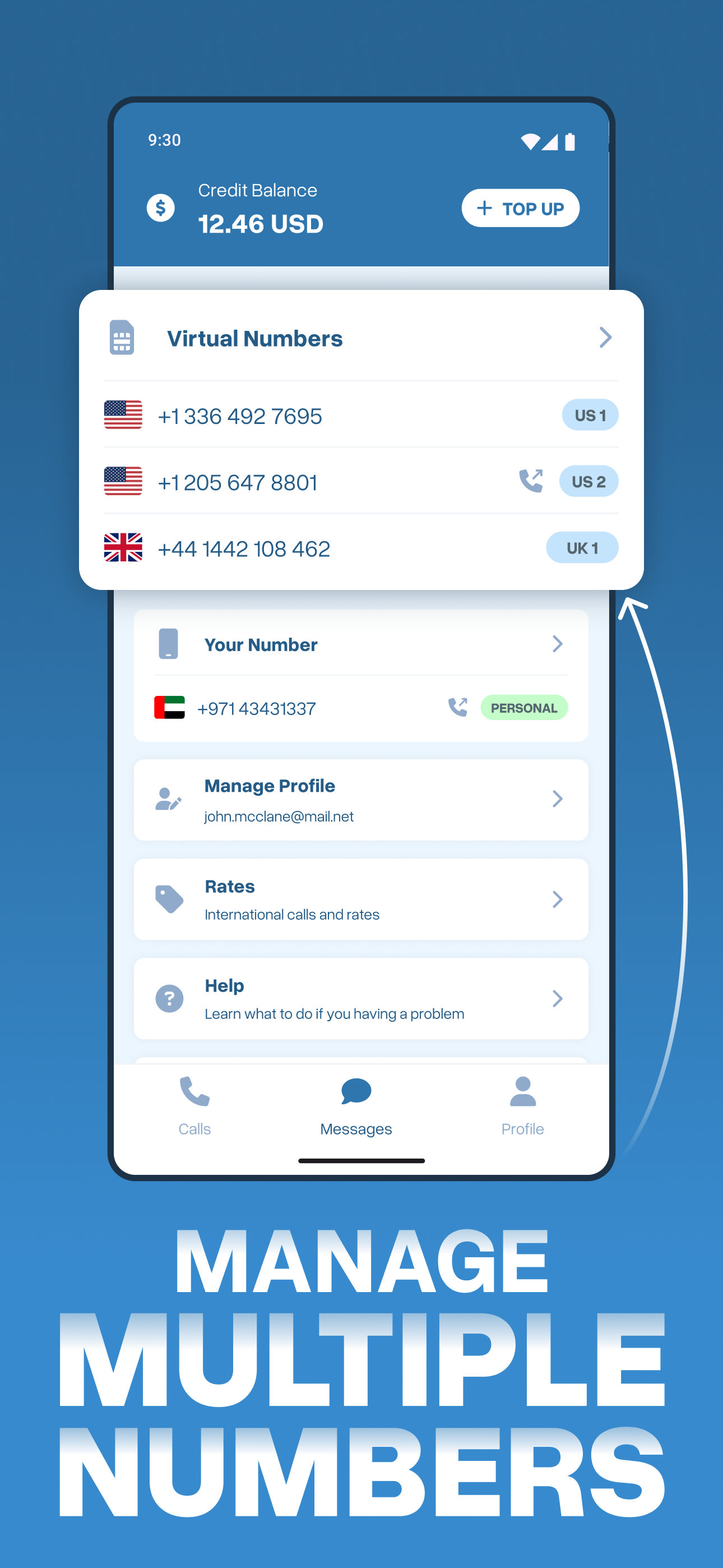 اسکرین شات 5 برنامه Virtual SIM