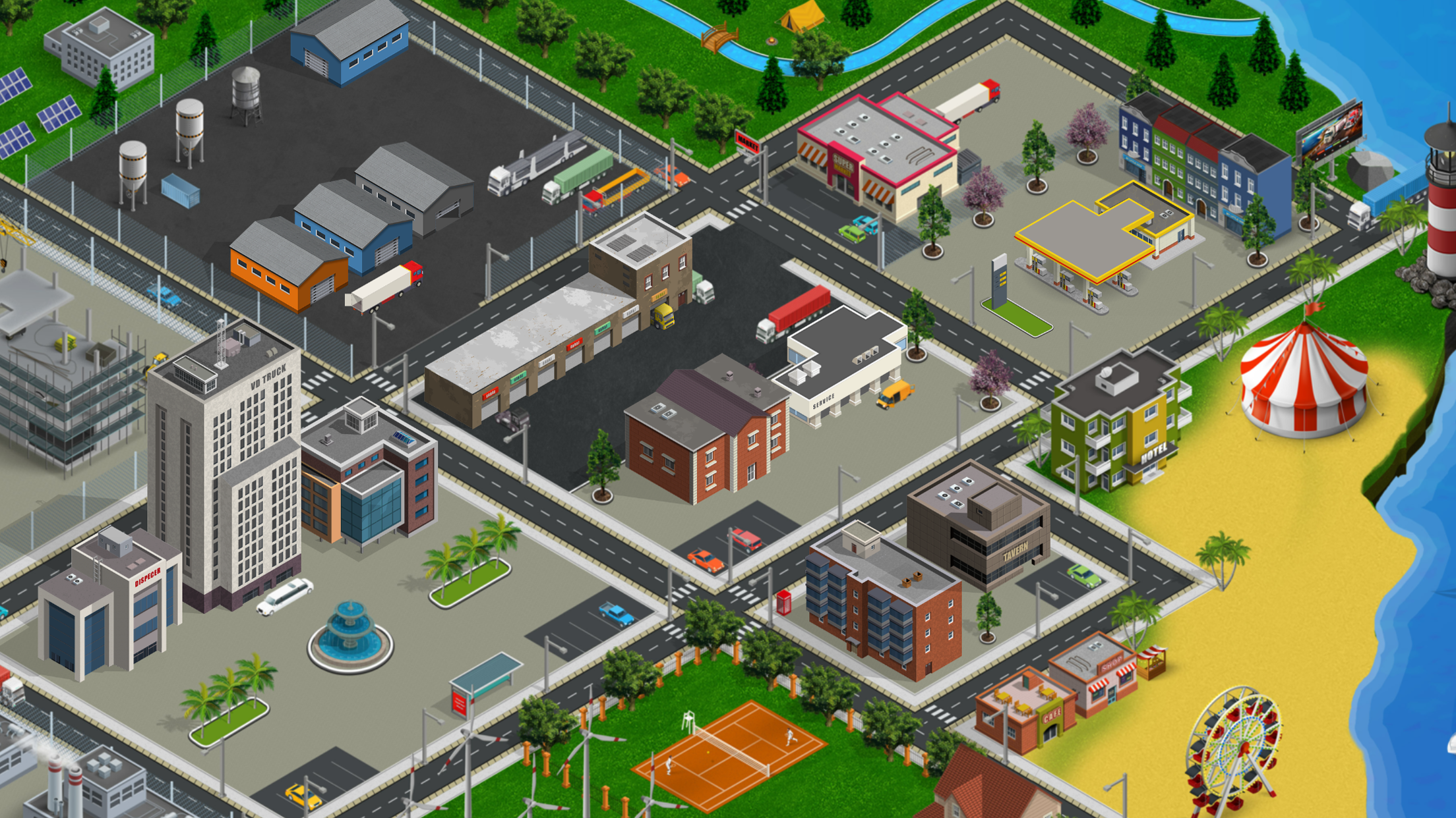 اسکرین شات 1 بازی Virtual Truck Manager - Tycoon