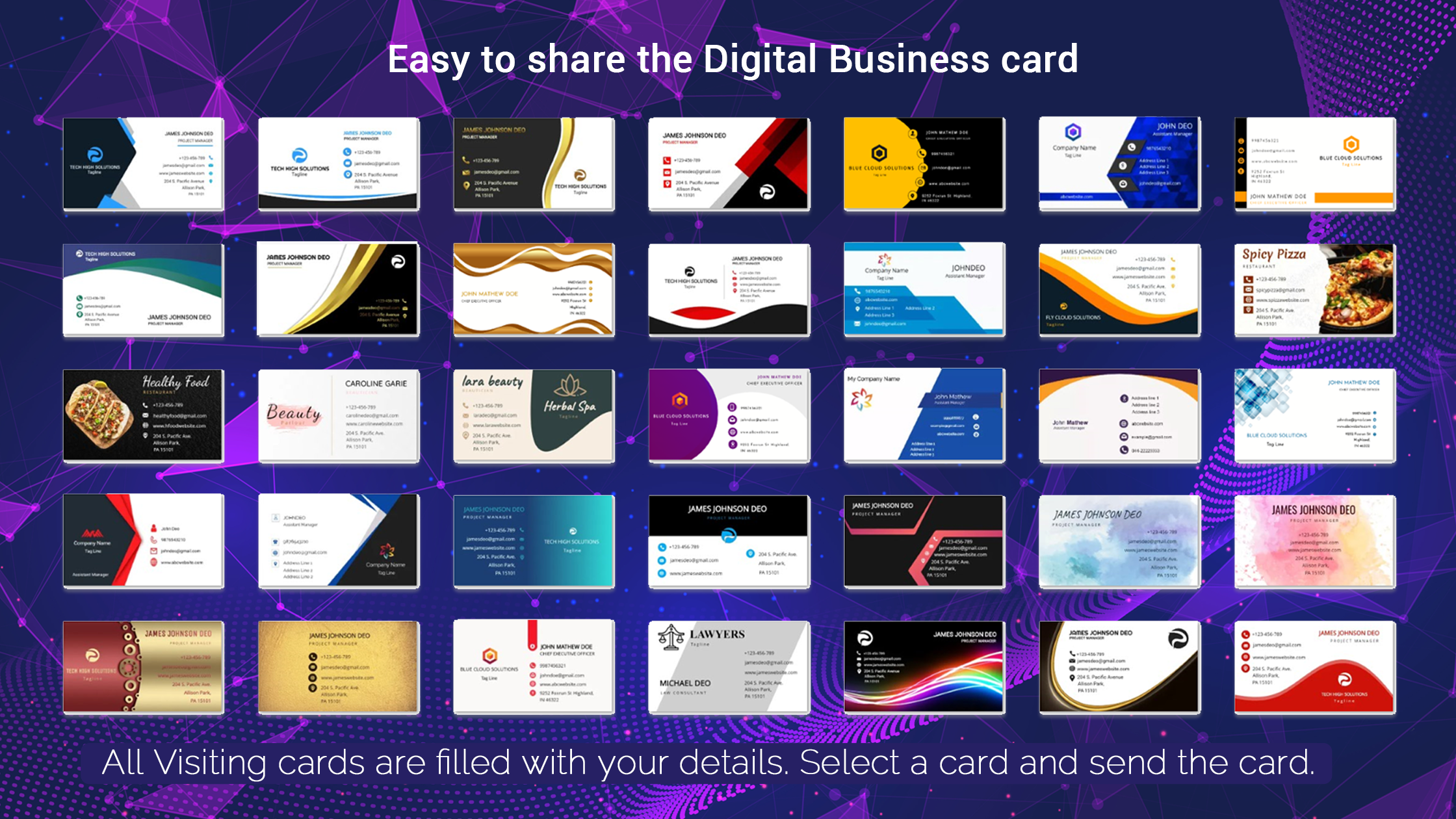 اسکرین شات 8 برنامه Business Card Maker, Visiting