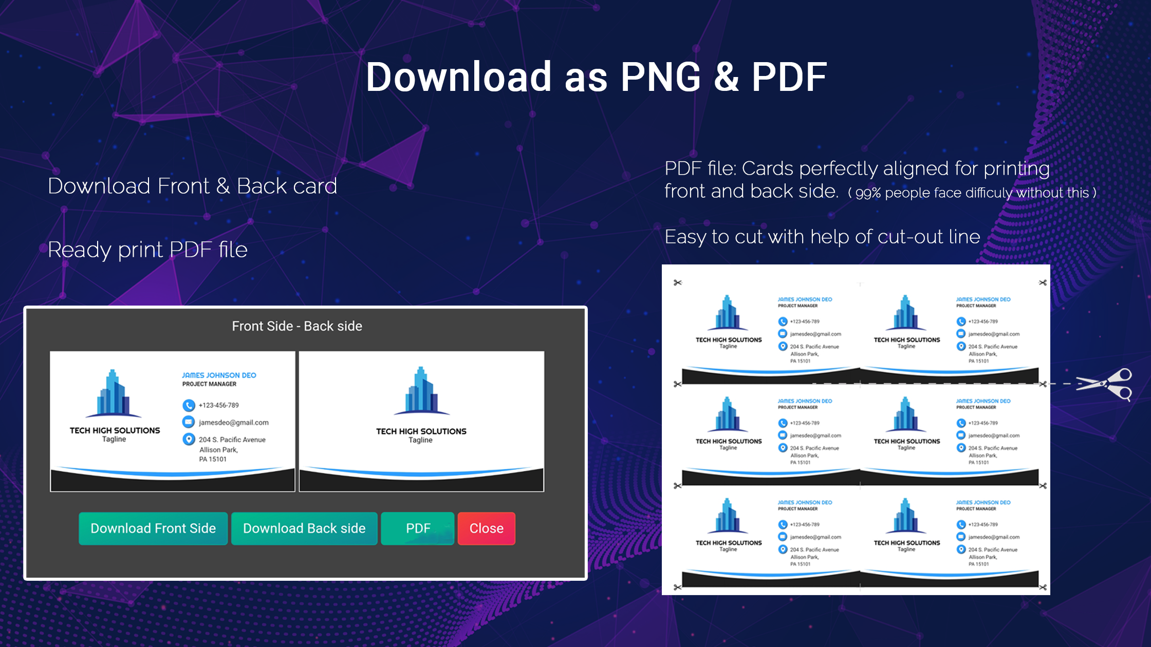 اسکرین شات 3 برنامه Business Card Maker, Visiting