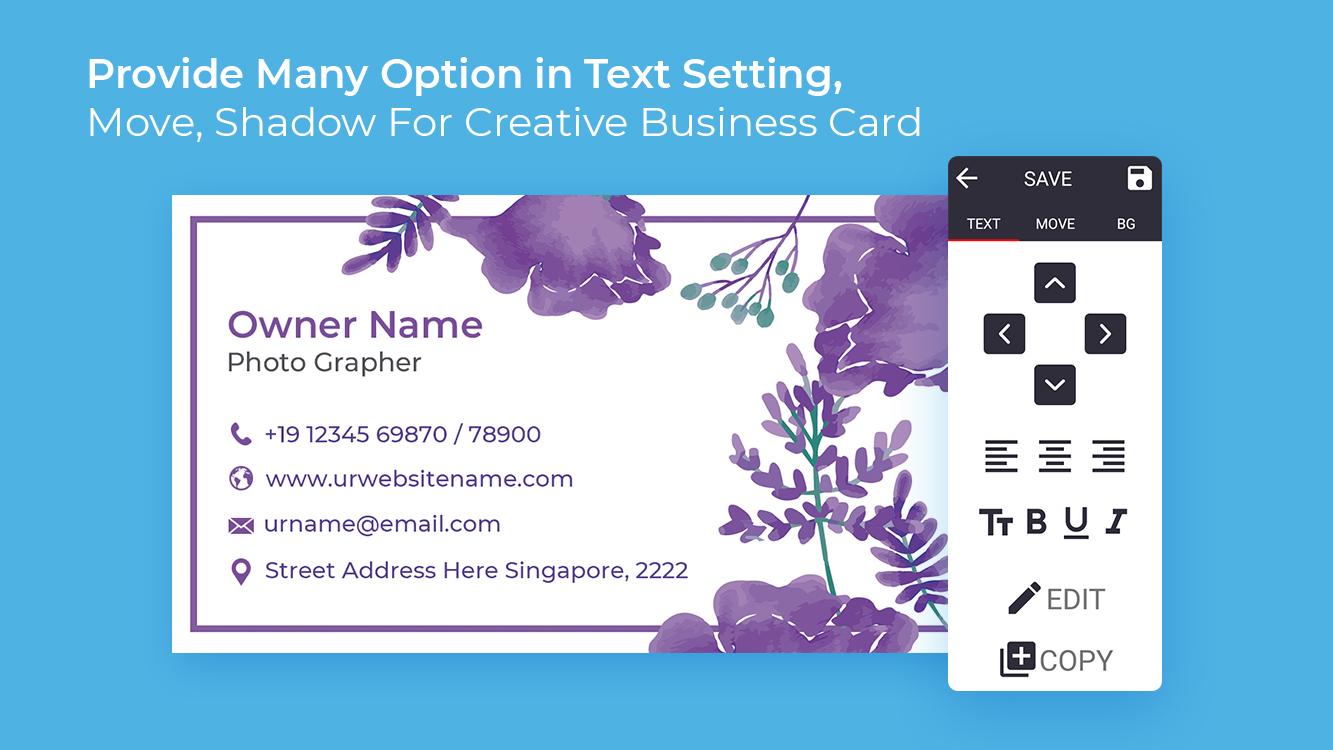 اسکرین شات 2 برنامه Business Card Maker