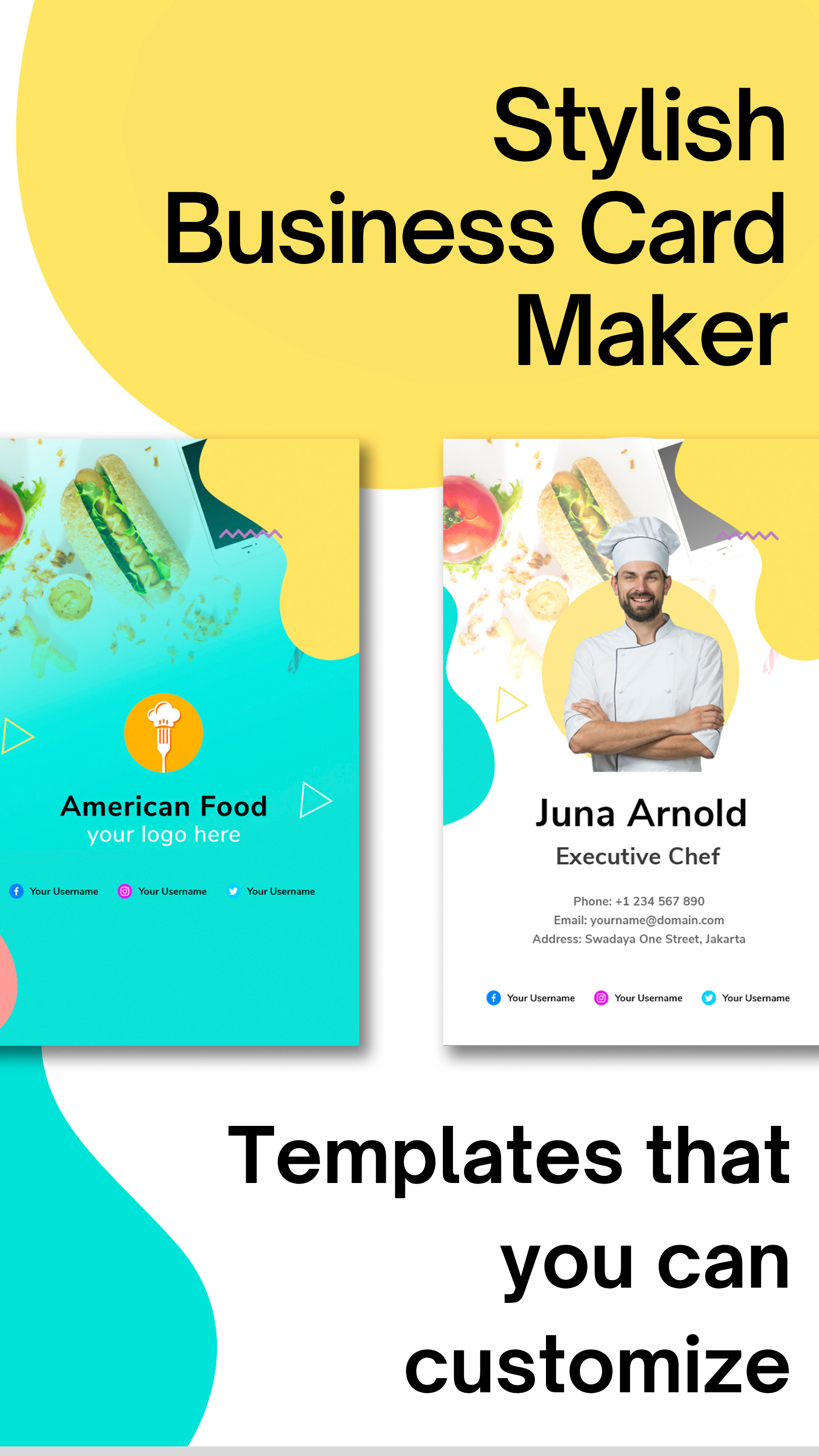 اسکرین شات 4 برنامه Business Card Maker : BizCard