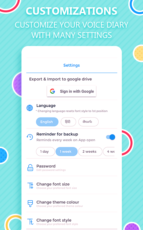 اسکرین شات 3 برنامه Voice Diary with Lock 2024