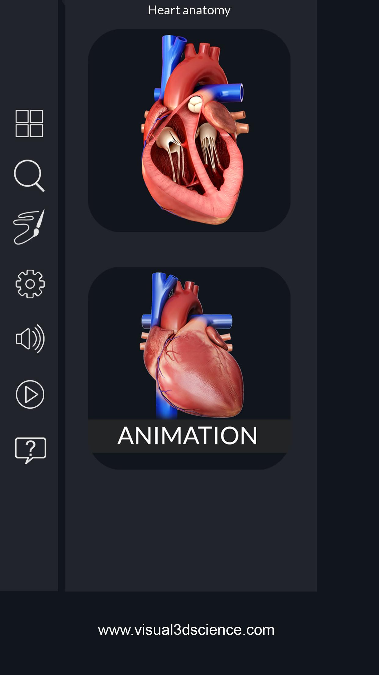 اسکرین شات 5 برنامه Heart Anatomy Pro.