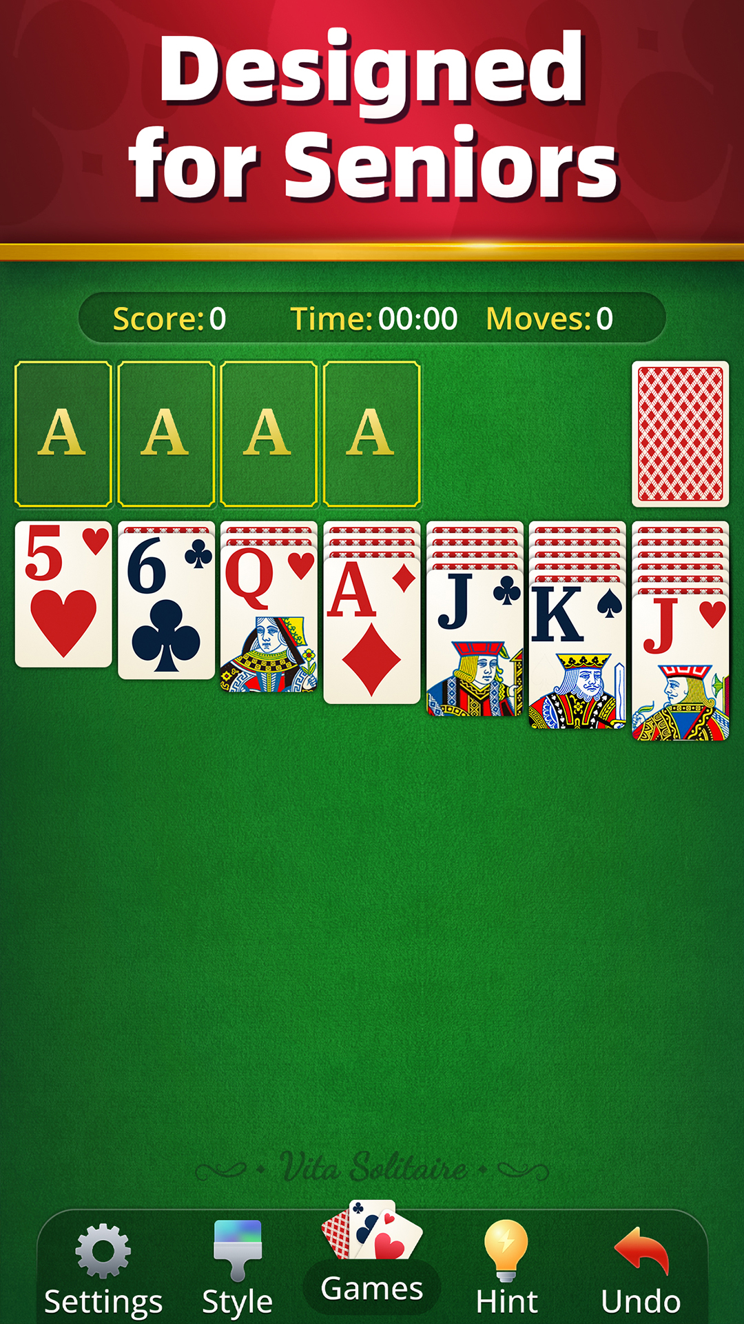 اسکرین شات 2 بازی Vita Solitaire for Seniors