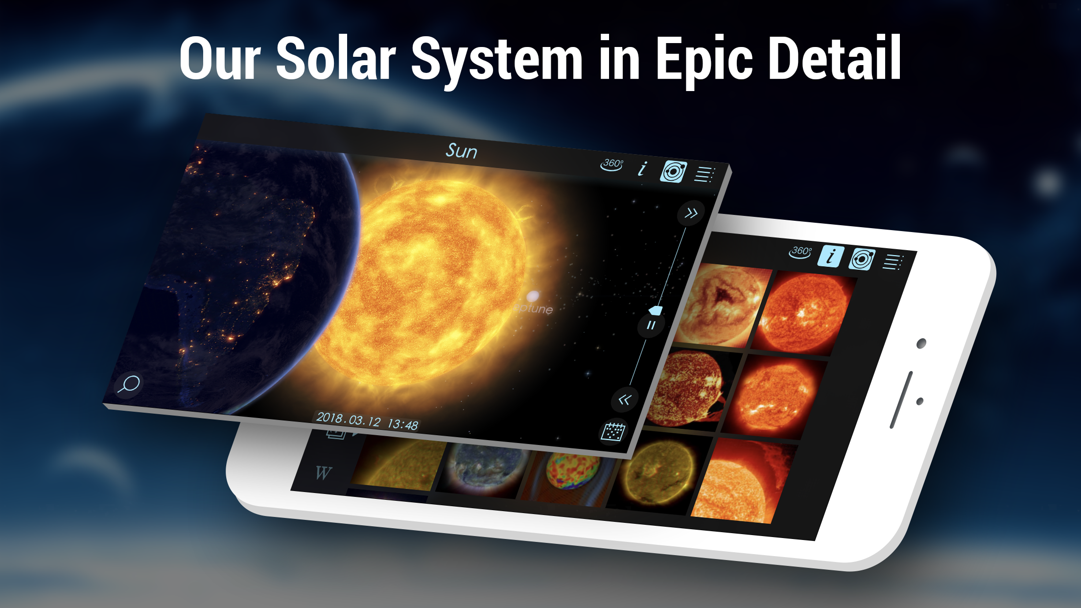 اسکرین شات 2 برنامه Solar Walk 2 Ads+：Solar System
