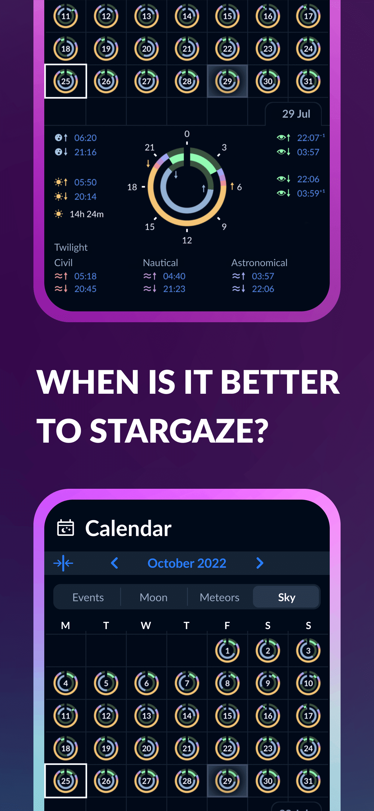 اسکرین شات 6 برنامه Sky Tonight - Star Gazer Guide