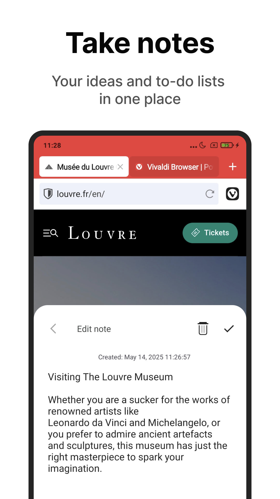 اسکرین شات 6 برنامه Vivaldi Browser - Fast & Safe