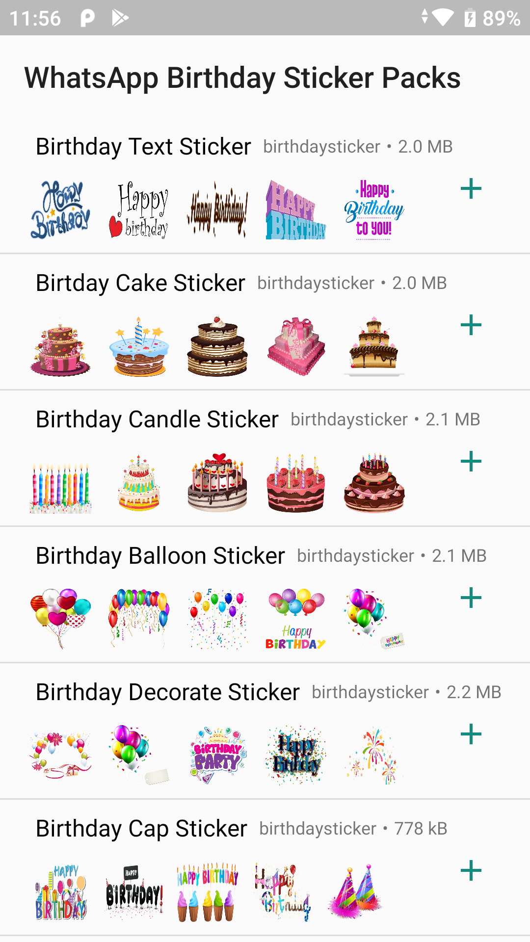 اسکرین شات 1 برنامه Happy Birthday Stickers