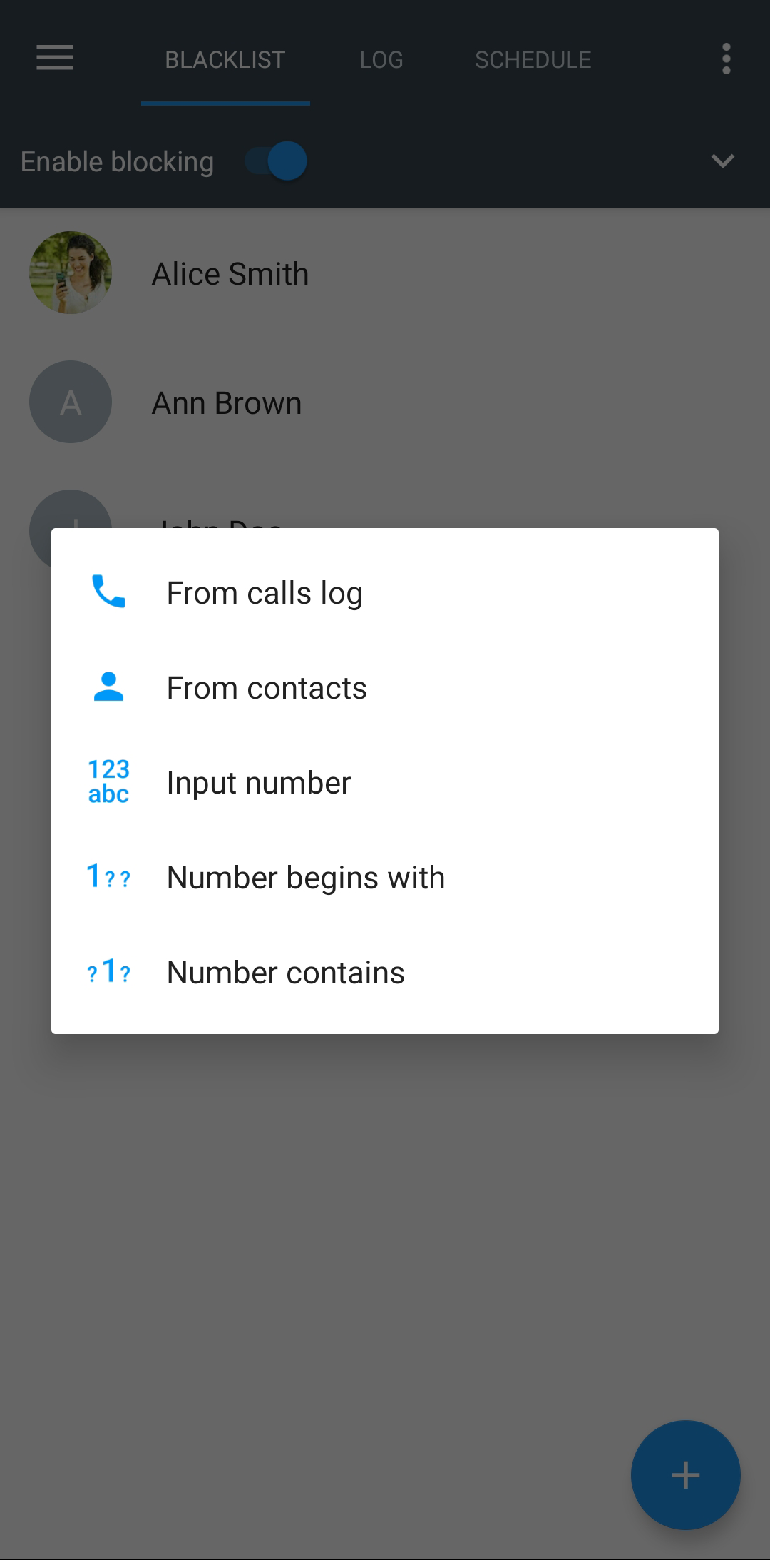 اسکرین شات 1 برنامه Calls Blacklist - Call Blocker