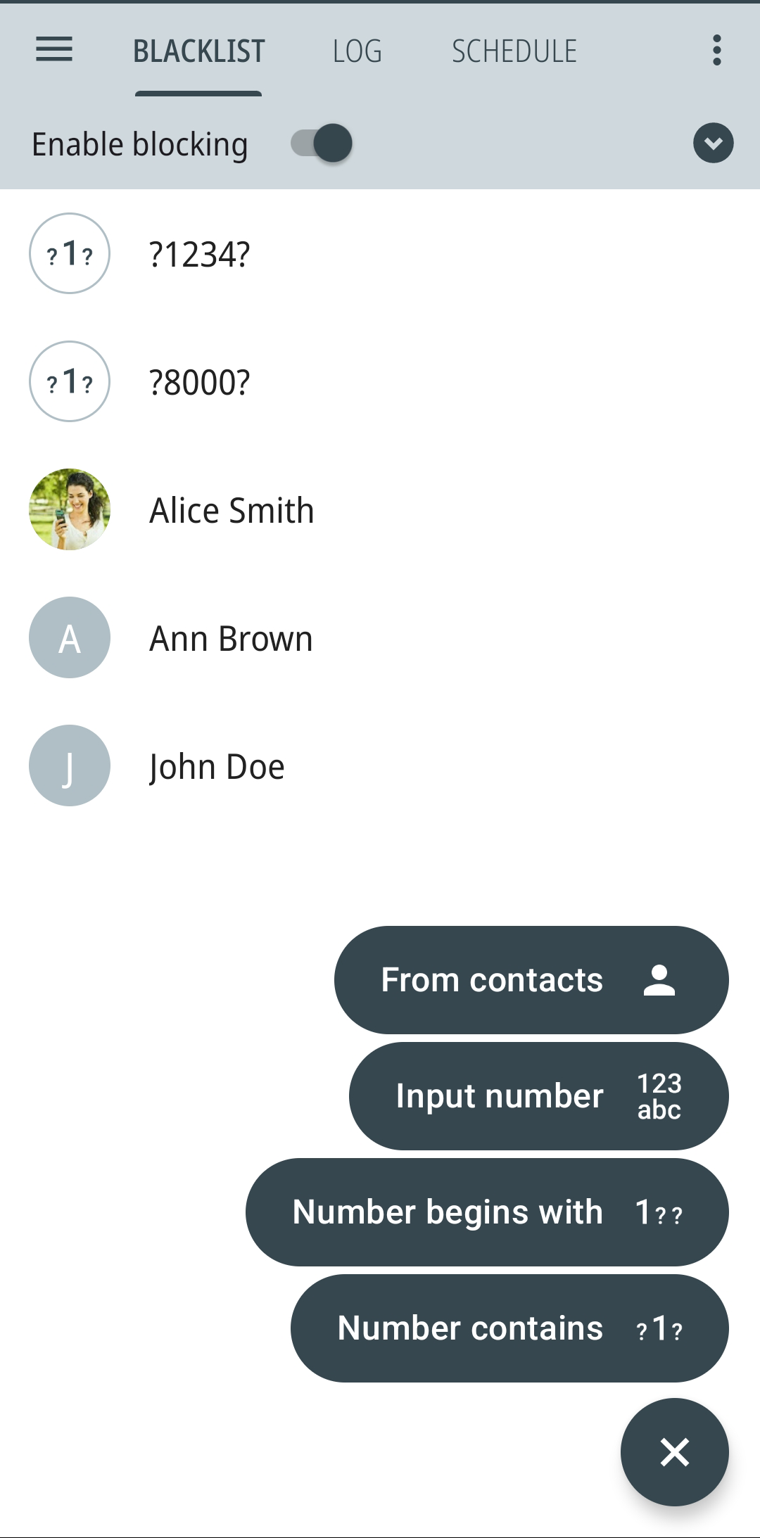 اسکرین شات 1 برنامه Calls Blacklist - Call Blocker