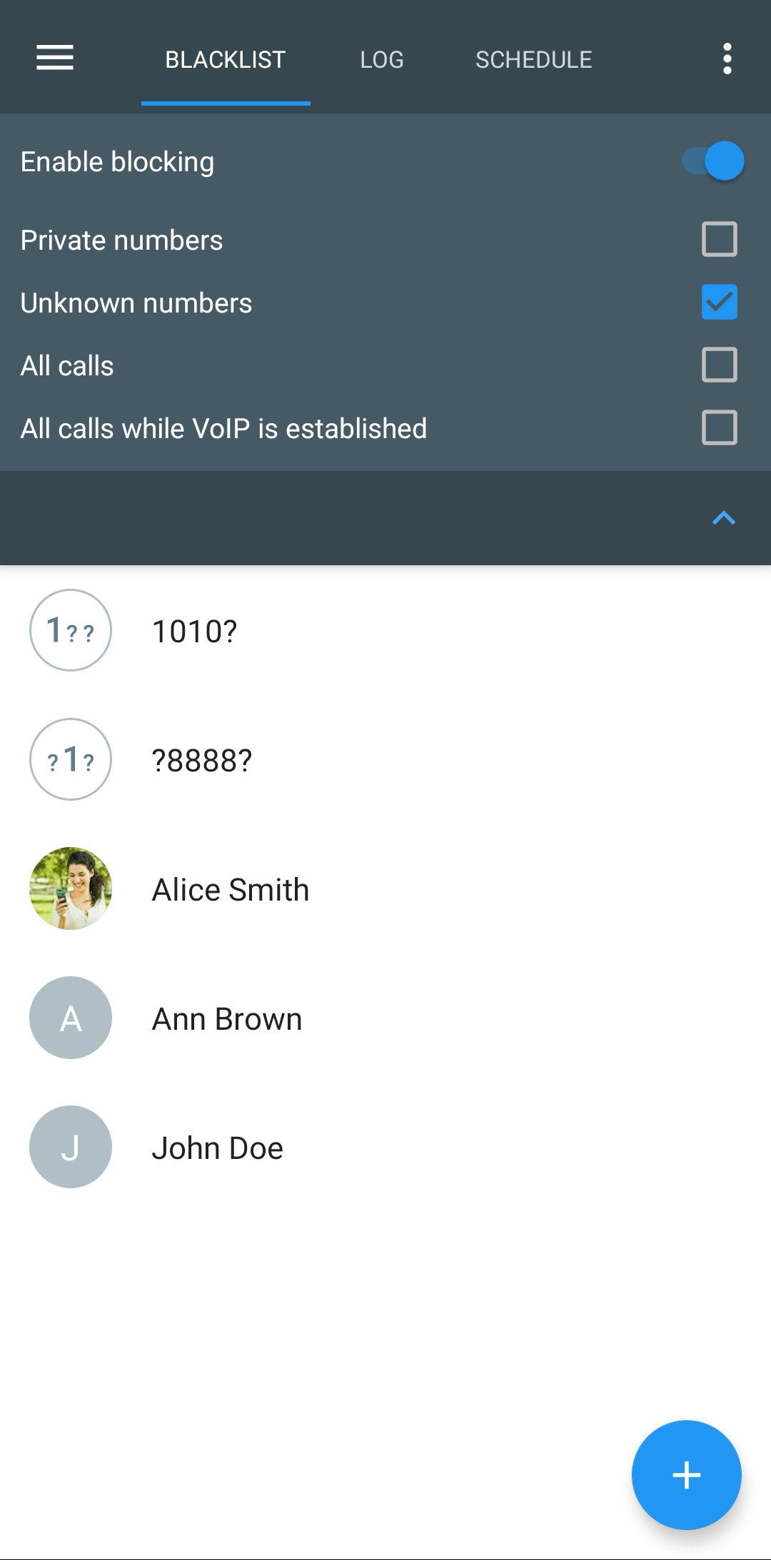 اسکرین شات 2 برنامه Calls Blacklist - Call Blocker