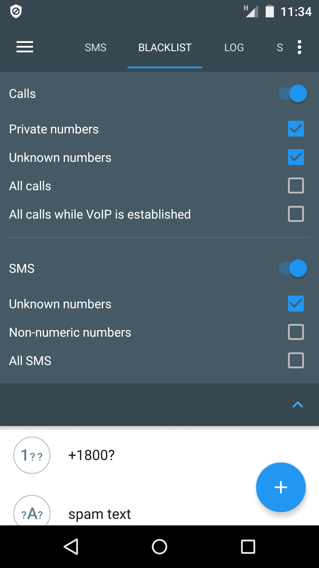 اسکرین شات 2 برنامه Calls Blacklist - Call Blocker