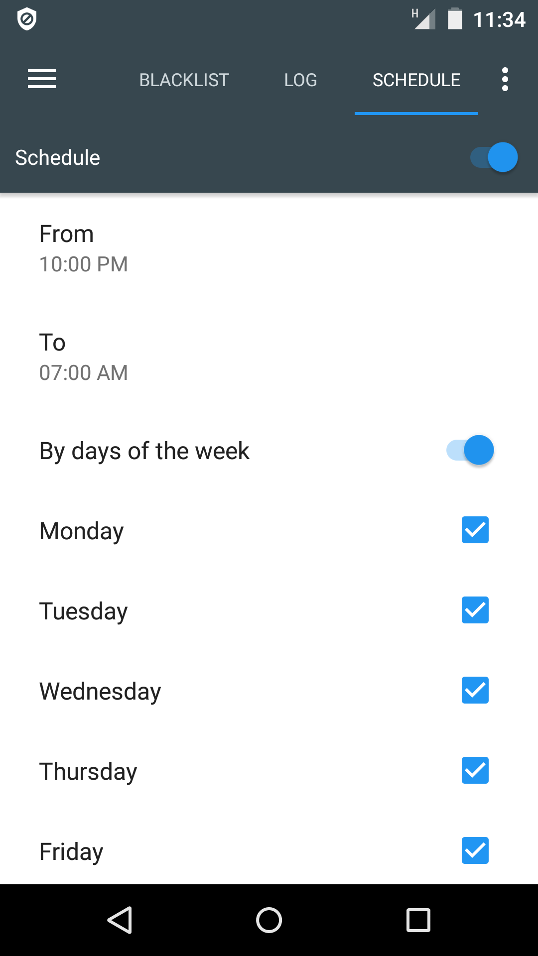اسکرین شات 7 برنامه Calls Blacklist - Call Blocker