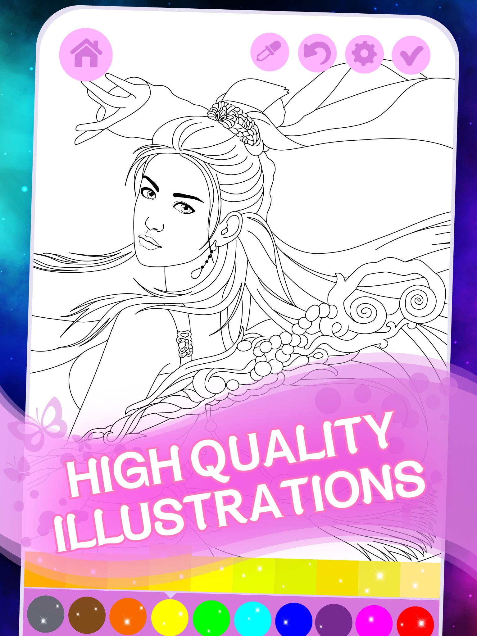 اسکرین شات 5 بازی Fantasy Love Coloring Book
