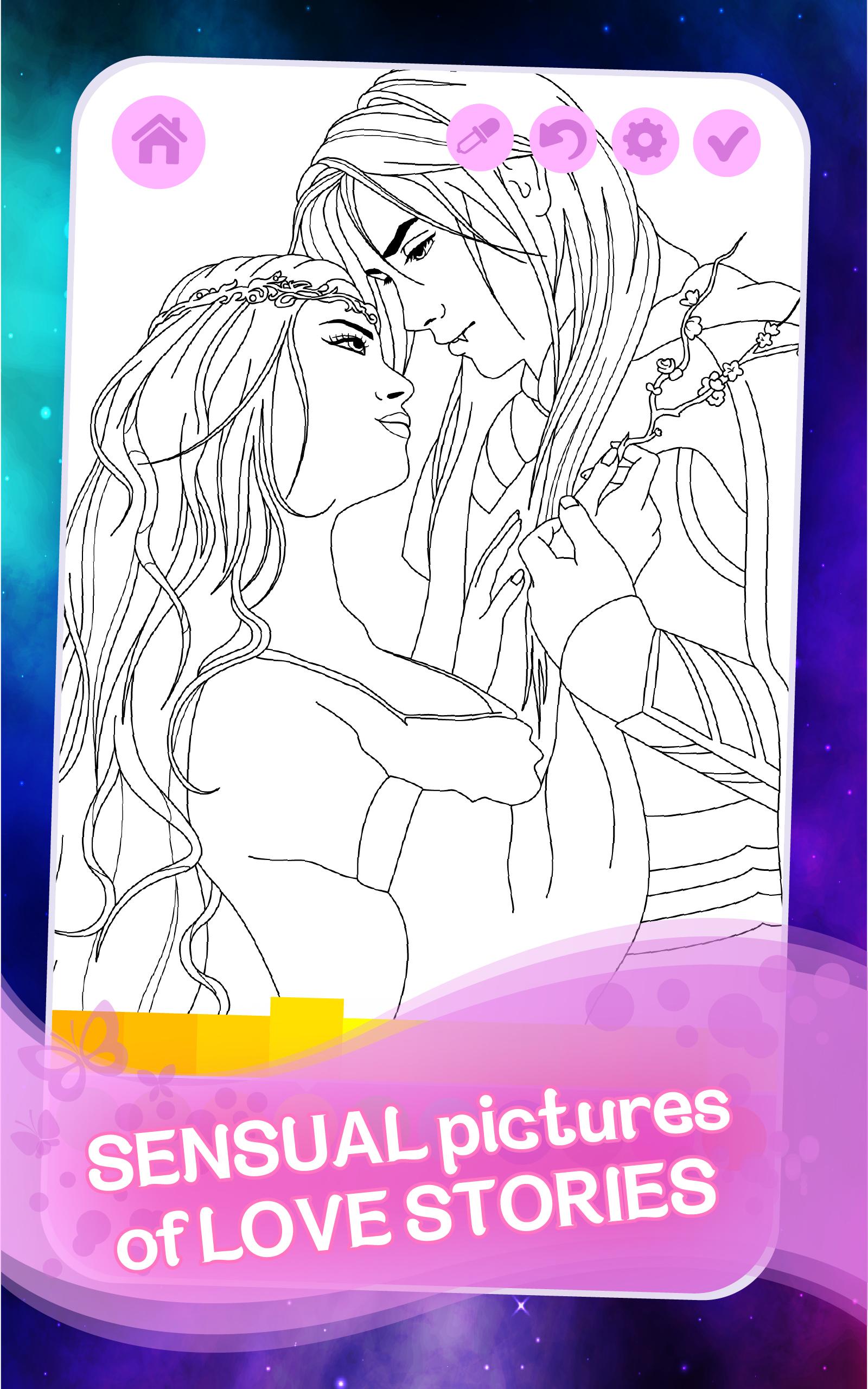 اسکرین شات 1 بازی Fantasy Love Coloring Book