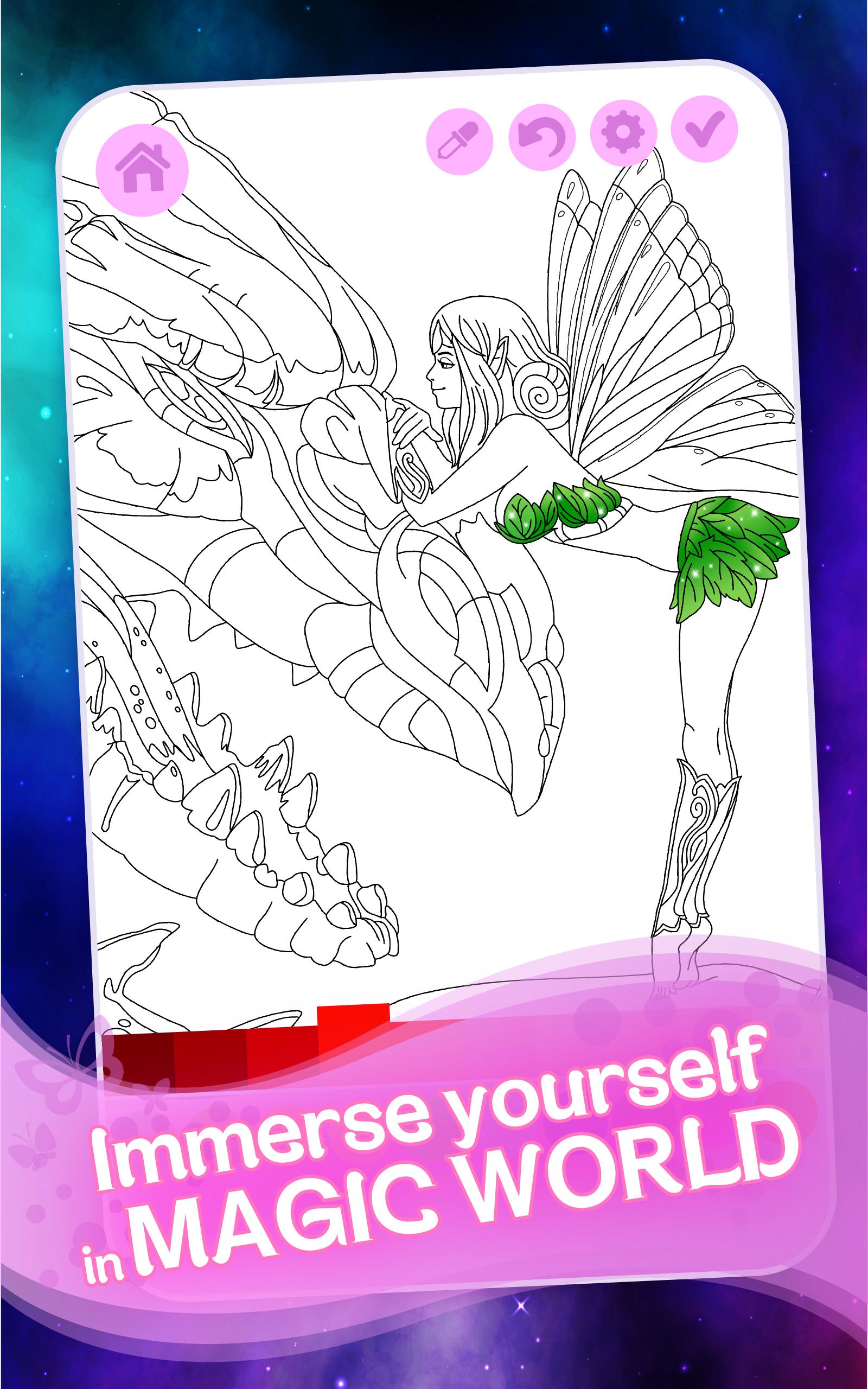 اسکرین شات 2 بازی Fantasy Love Coloring Book