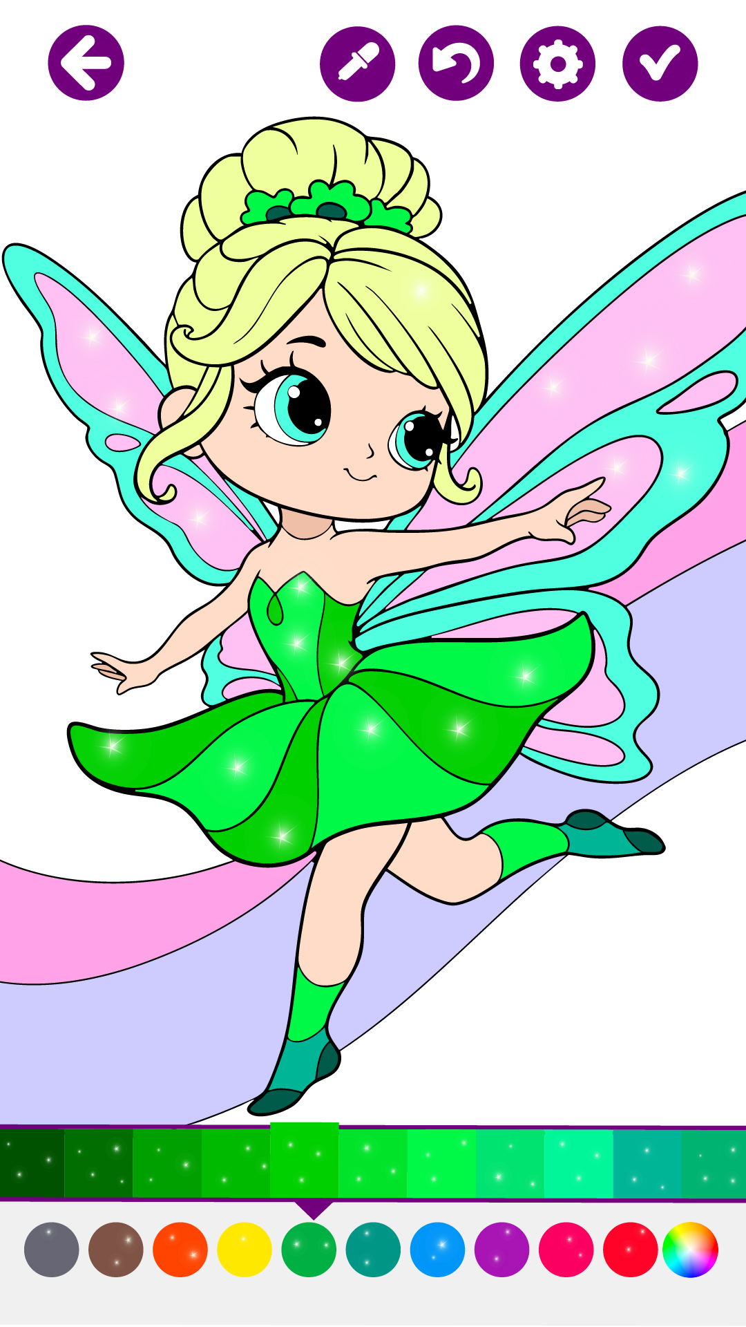 اسکرین شات 2 بازی Fairies Coloring Book for Kids