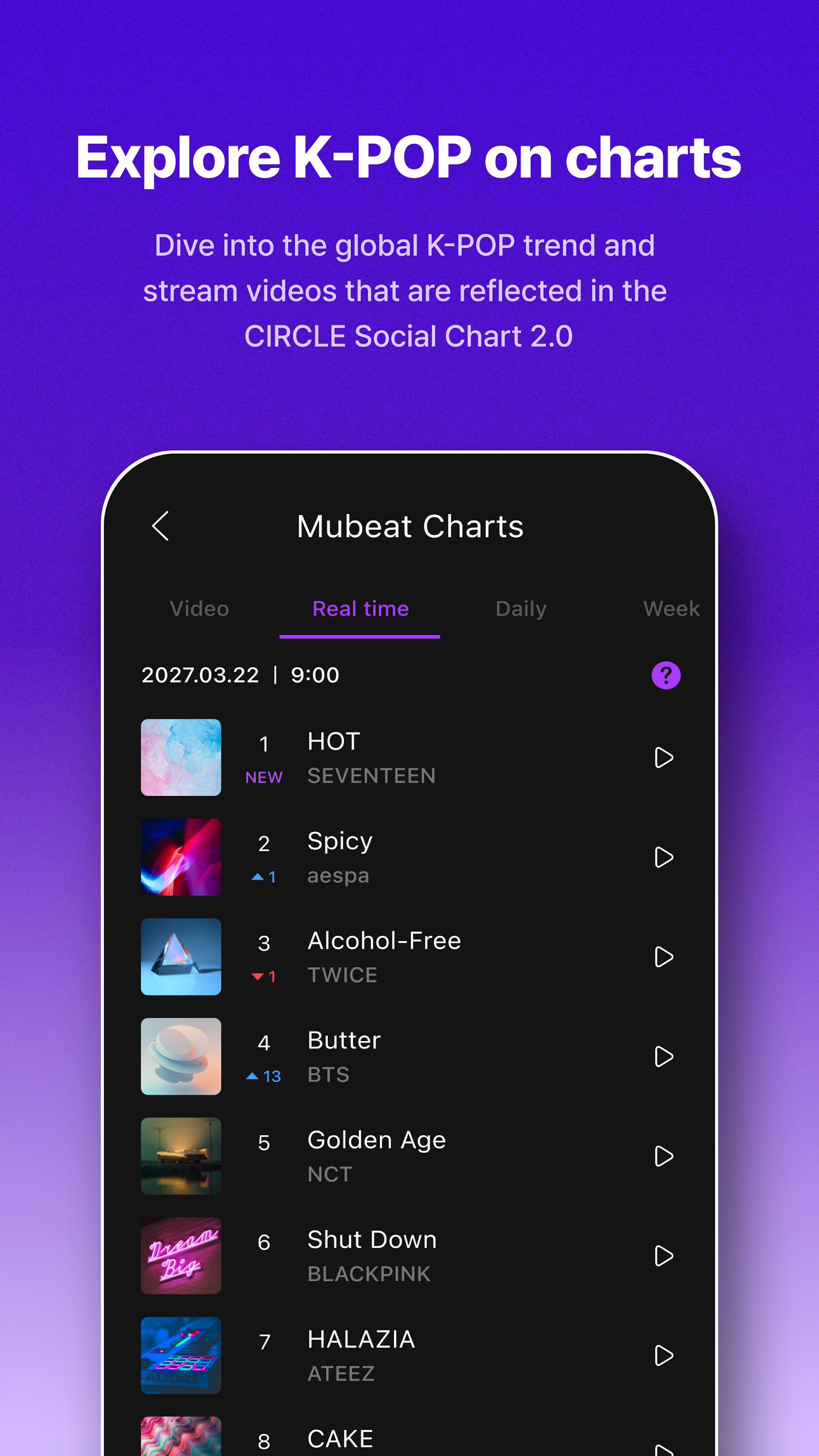 اسکرین شات 5 برنامه Mubeat for kpop Lovers