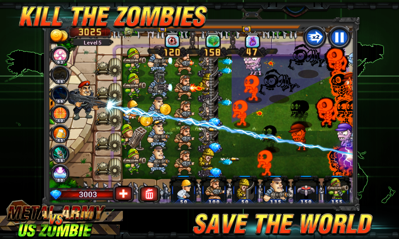 اسکرین شات 3 بازی Army vs Zombies :Tower Defense