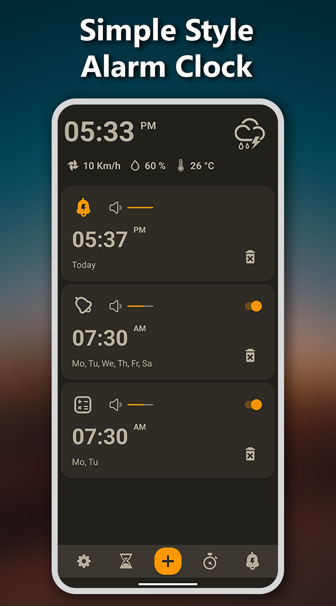 اسکرین شات 1 برنامه Alarm clock