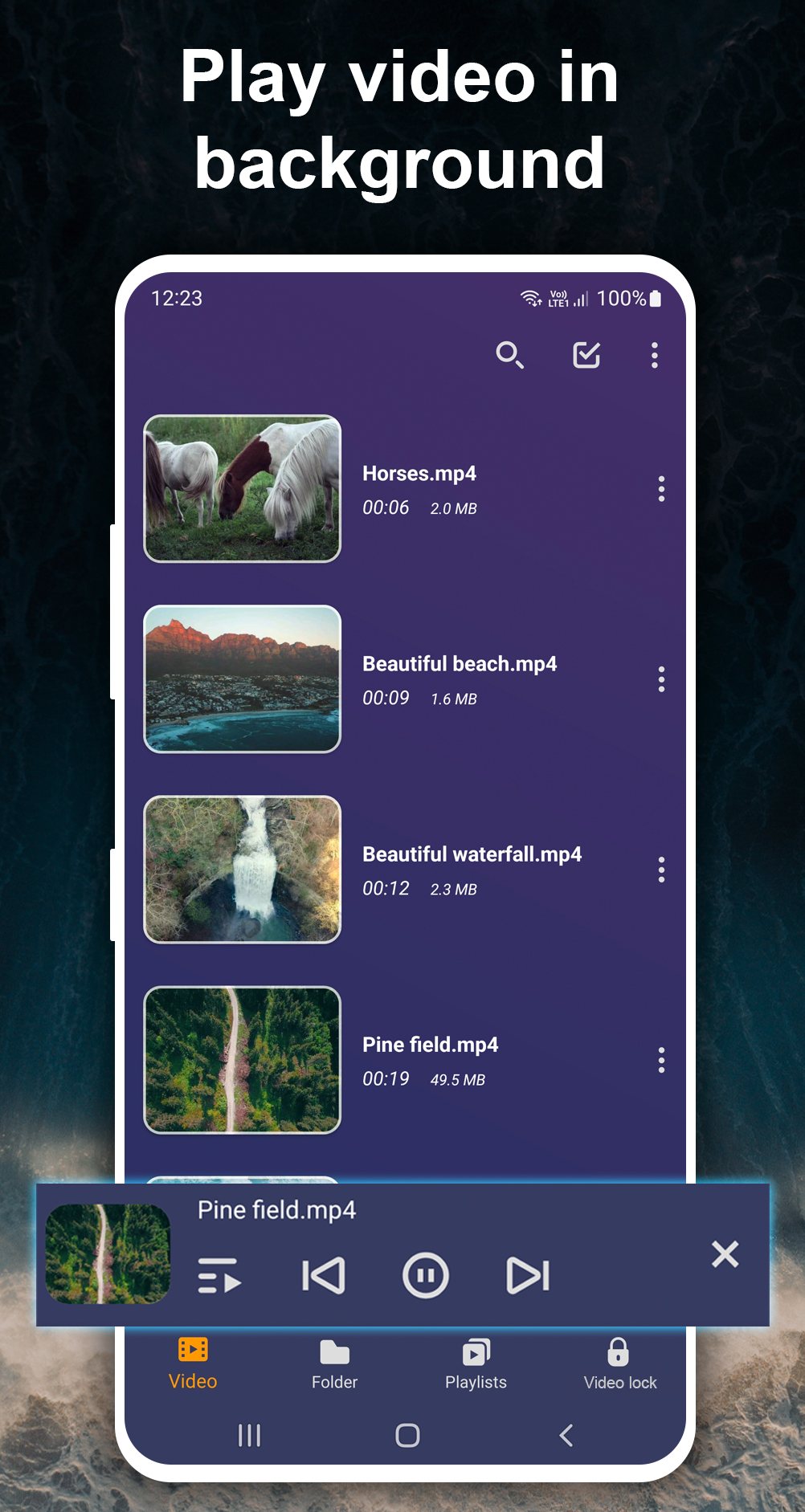 اسکرین شات 5 برنامه Video Player