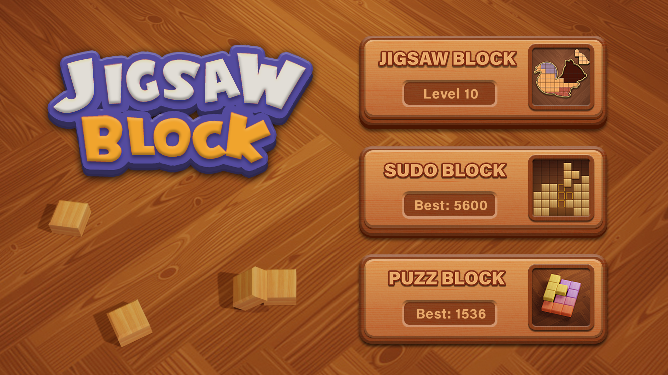 اسکرین شات 1 بازی Jigsaw Wood Block Puzzle
