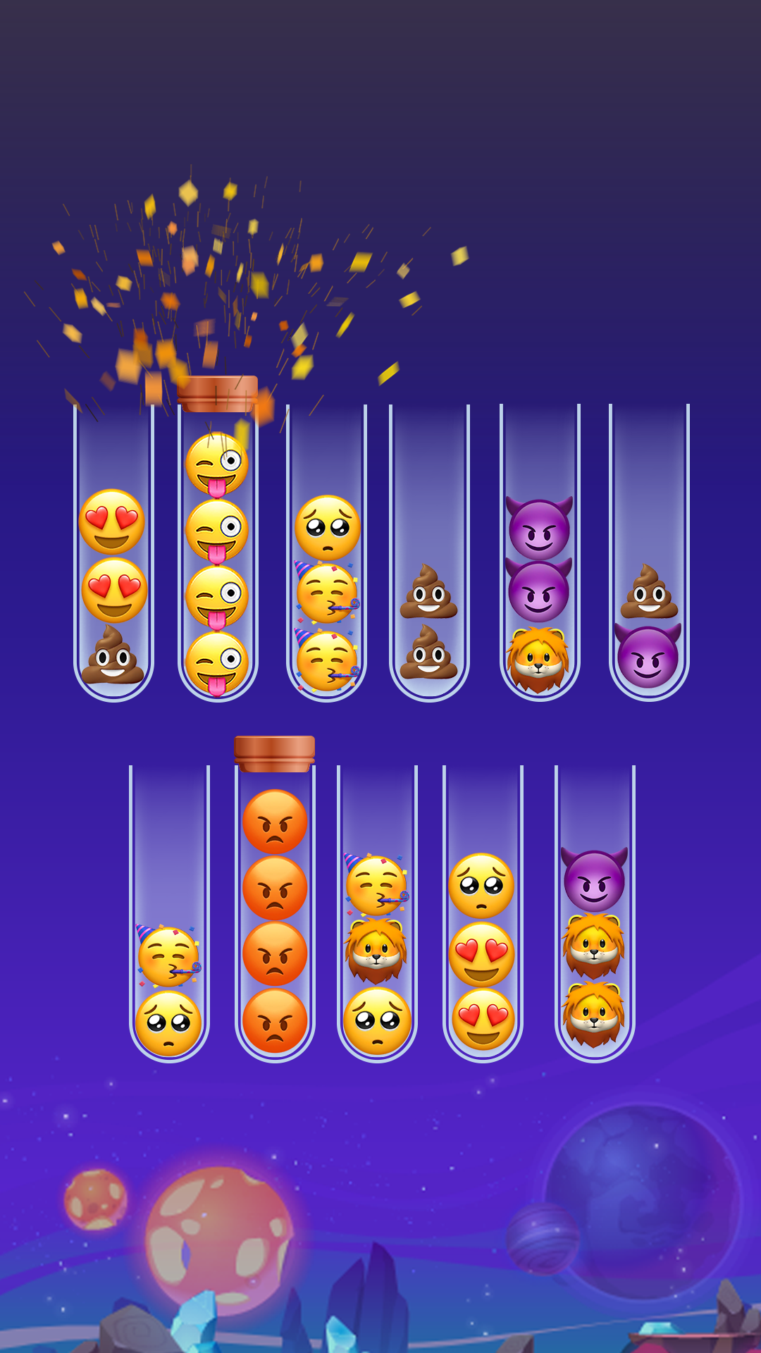 اسکرین شات 1 بازی Emoji Sort Master