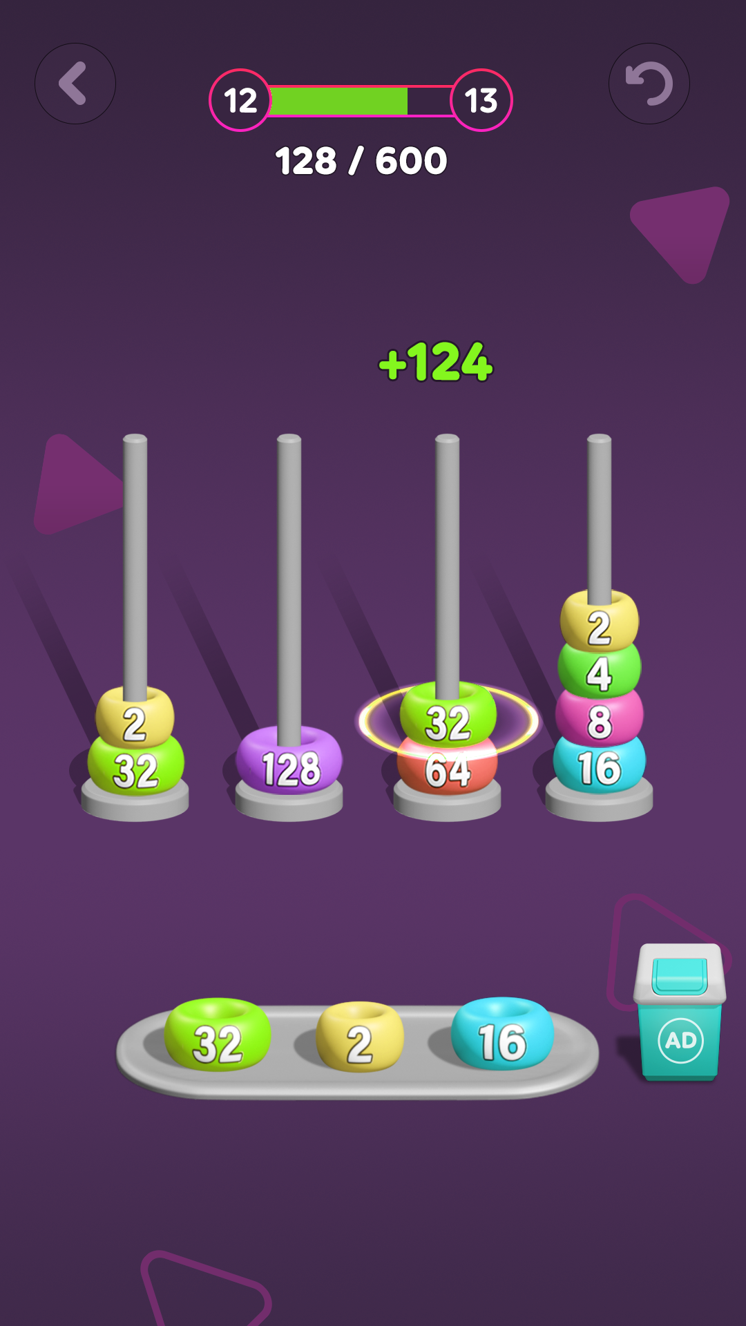 اسکرین شات 4 بازی 2048 Sort Stack Merge