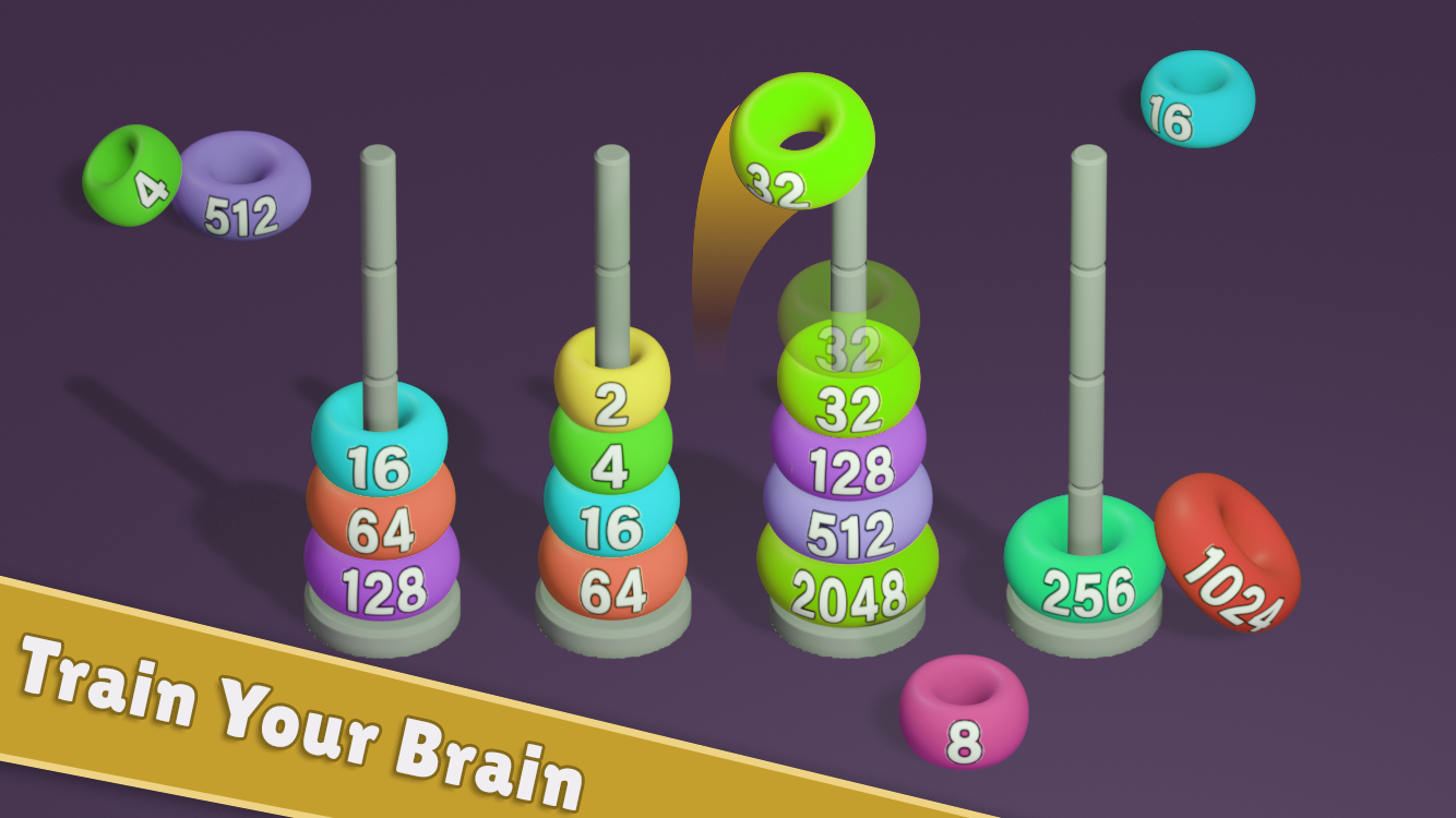 اسکرین شات 1 بازی 2048 Sort Stack Merge