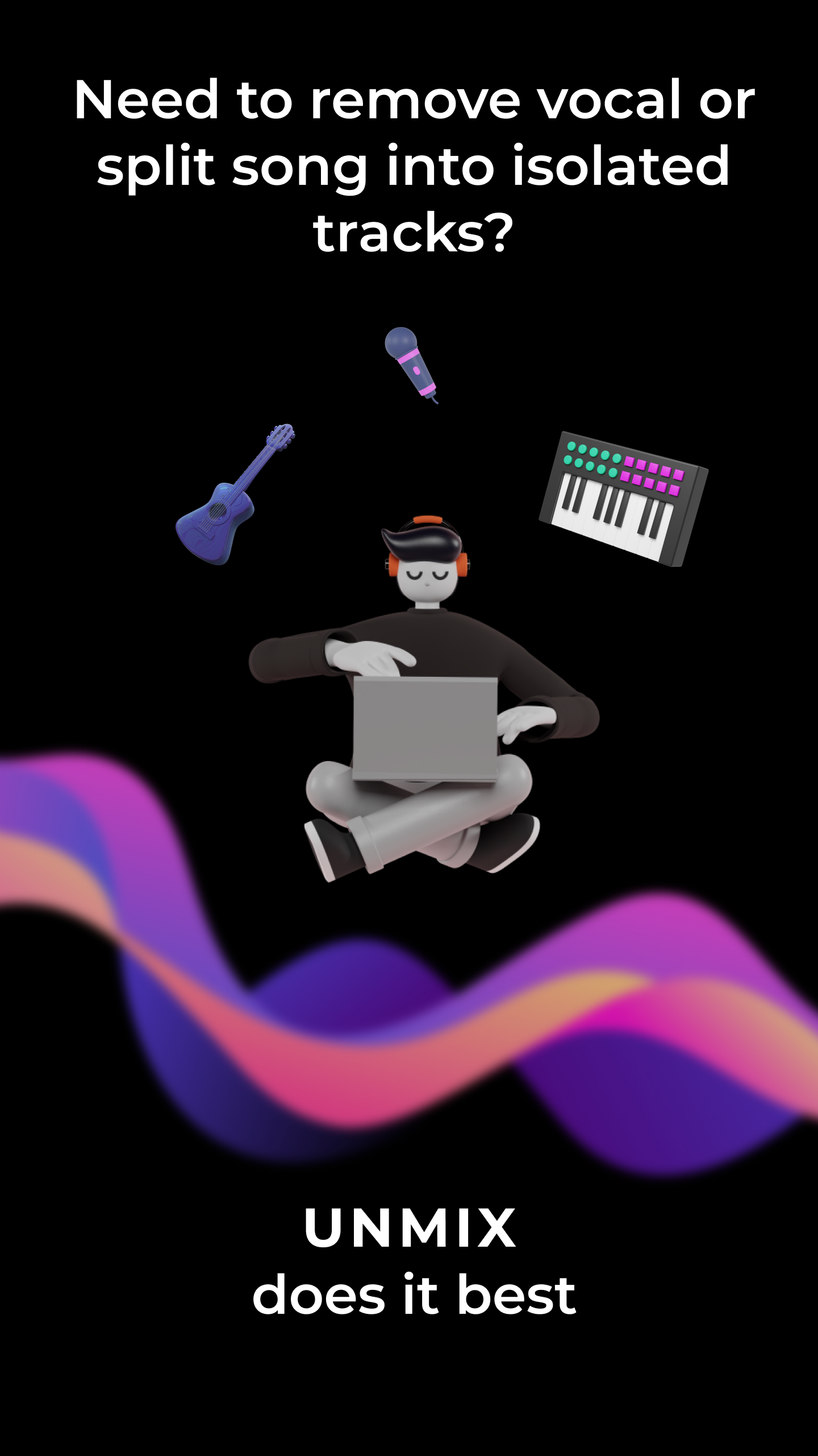 اسکرین شات 1 برنامه unMix - AI Vocal Remover