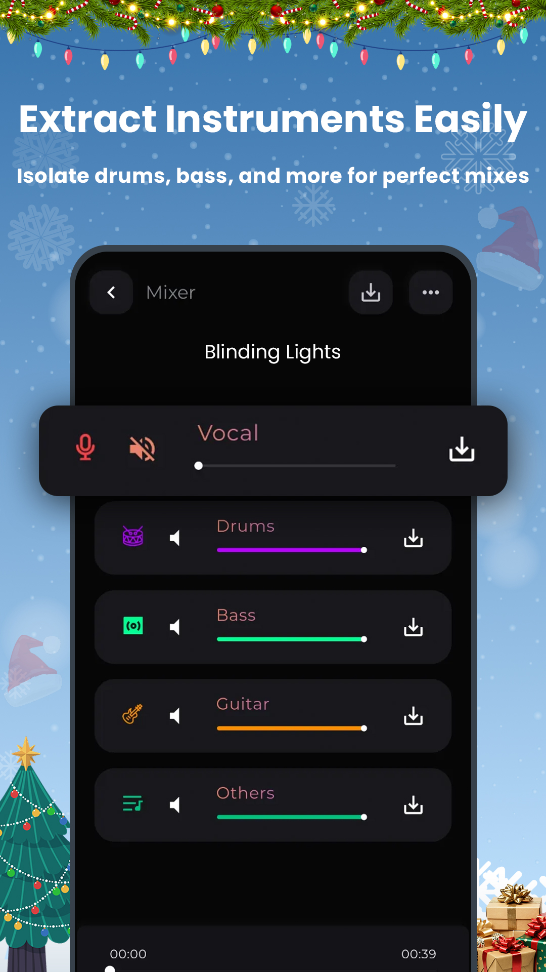 اسکرین شات 4 برنامه unMix - AI Vocal Remover