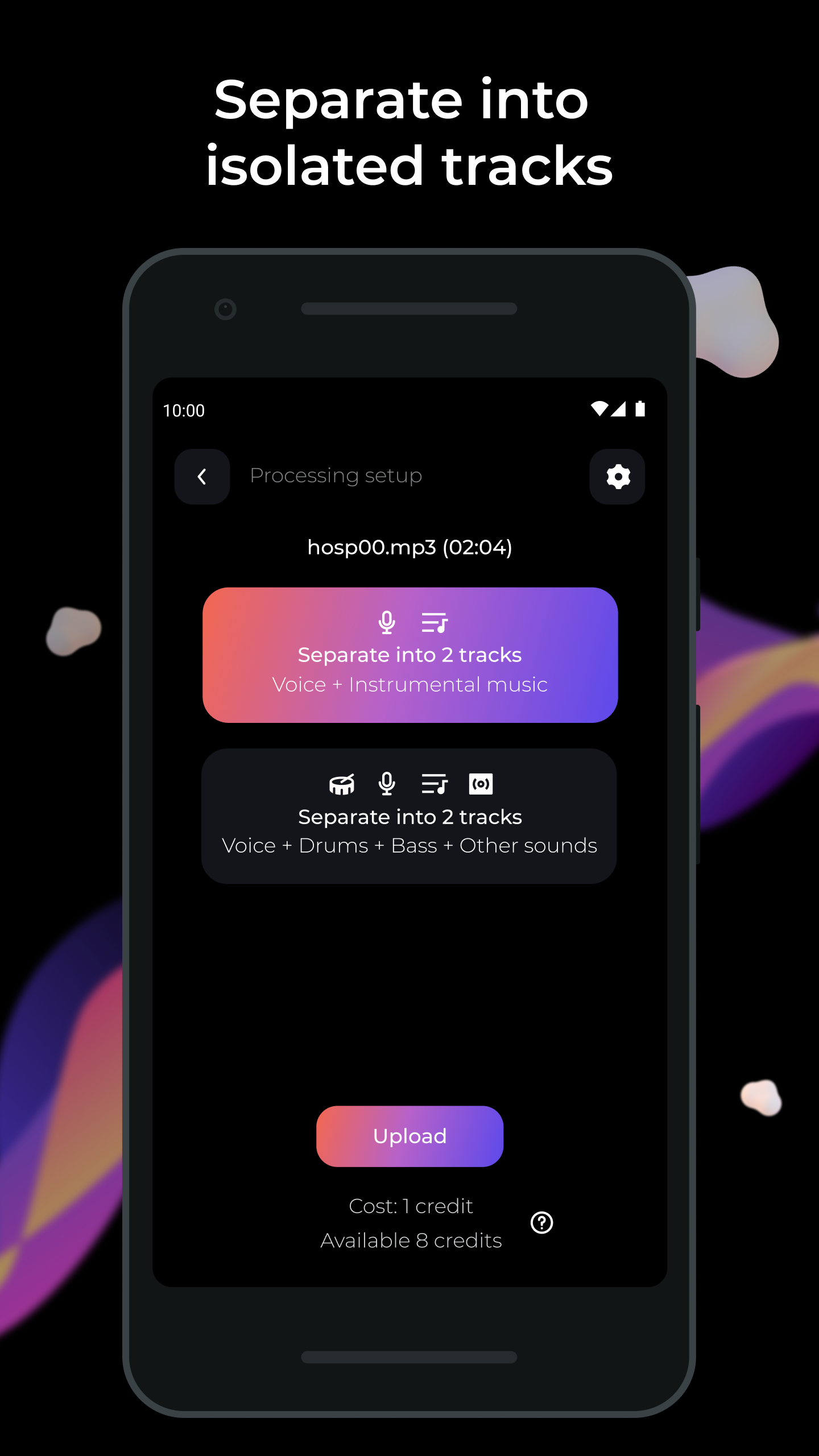 اسکرین شات 3 برنامه unMix - AI Vocal Remover