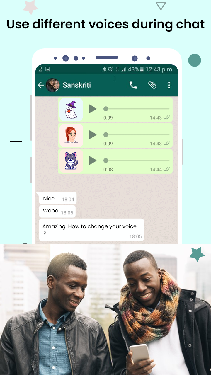 اسکرین شات 5 برنامه Voice Changer - Voice recorder