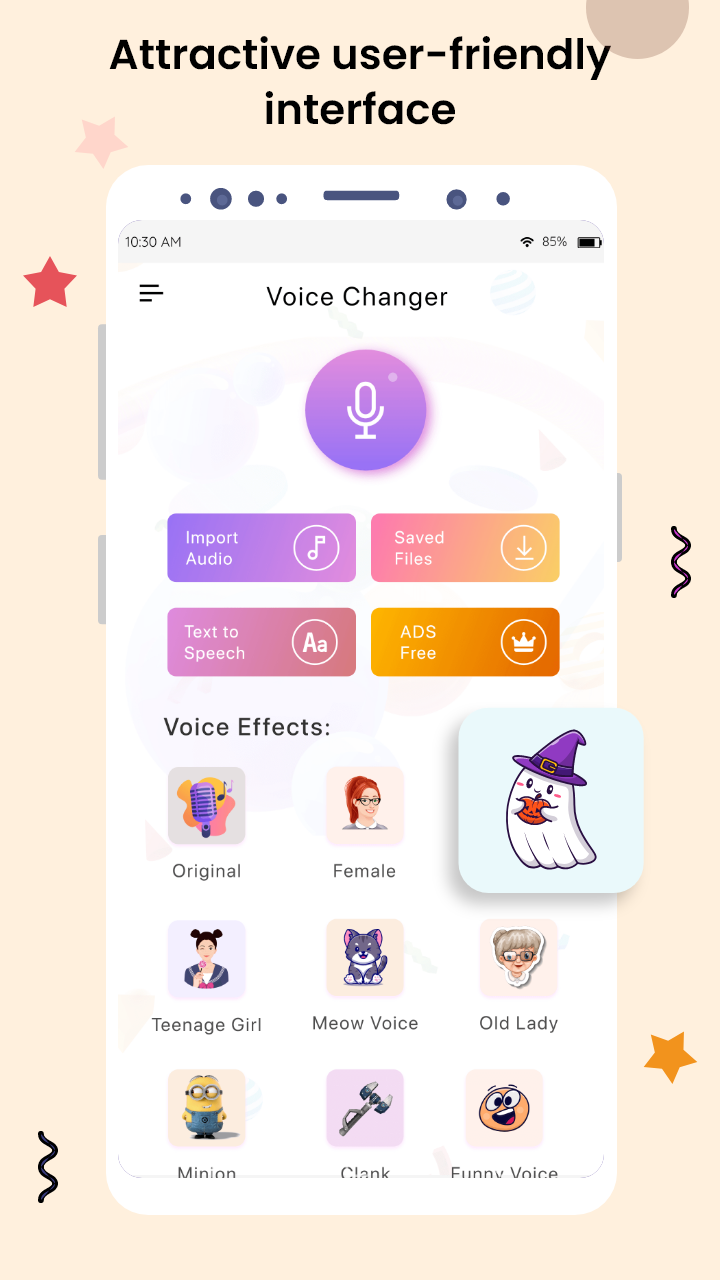 اسکرین شات 6 برنامه Voice Changer - Voice recorder