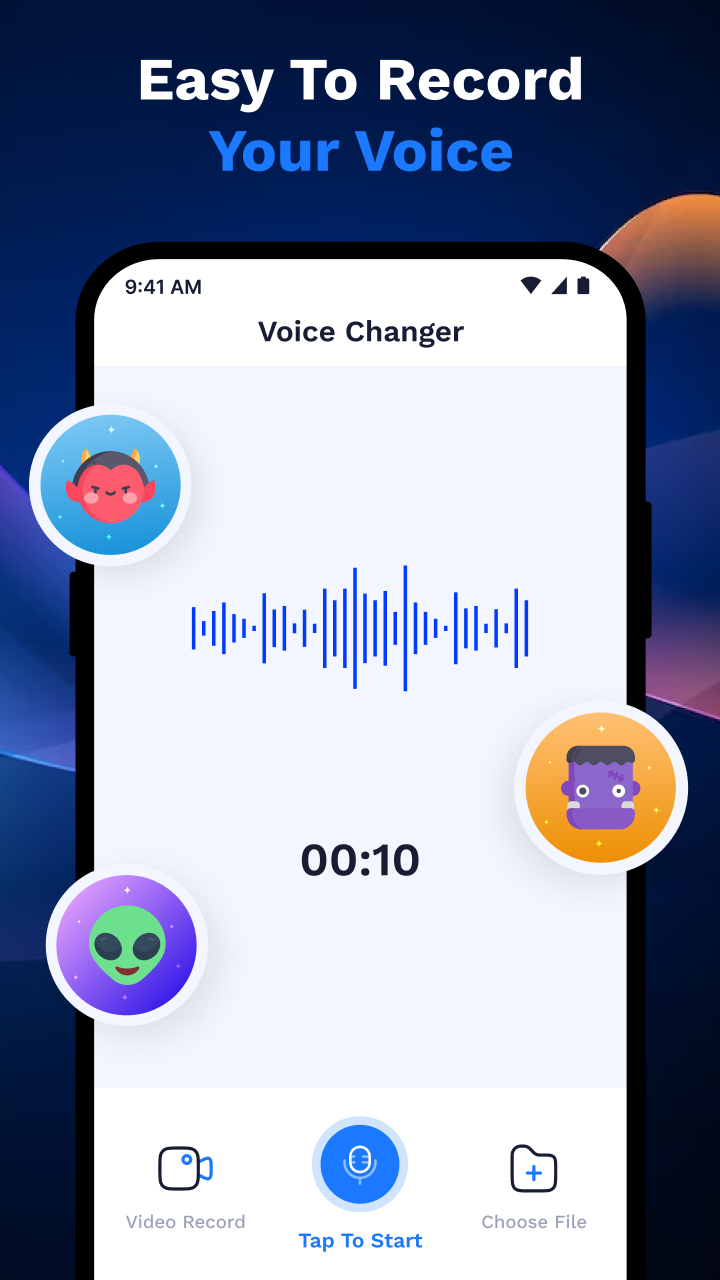 اسکرین شات 1 برنامه AI Voice Changer - Prankster