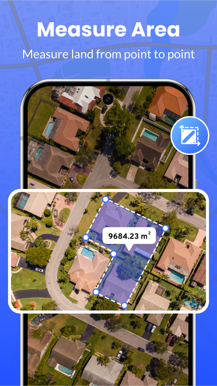اسکرین شات 1 برنامه GPS Area Measure - FieldCalc