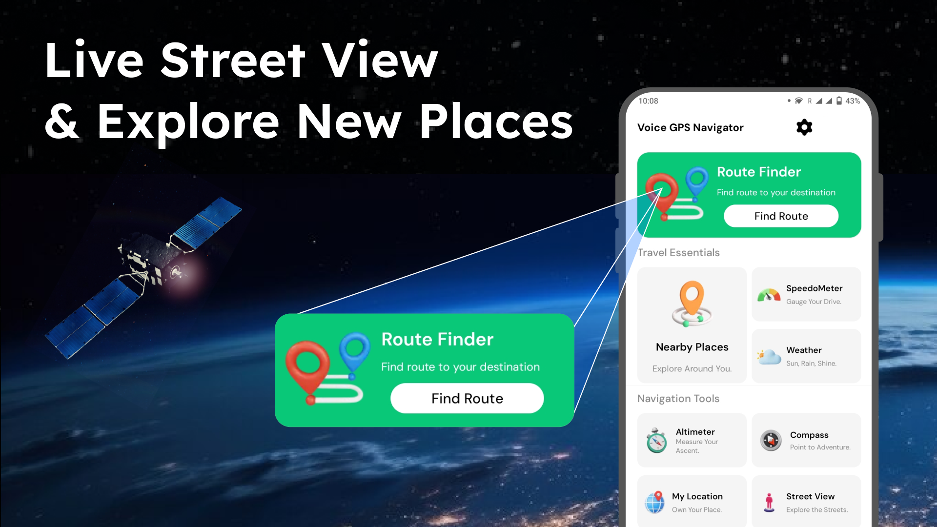 اسکرین شات 1 برنامه Live Satellite View: Earth Map