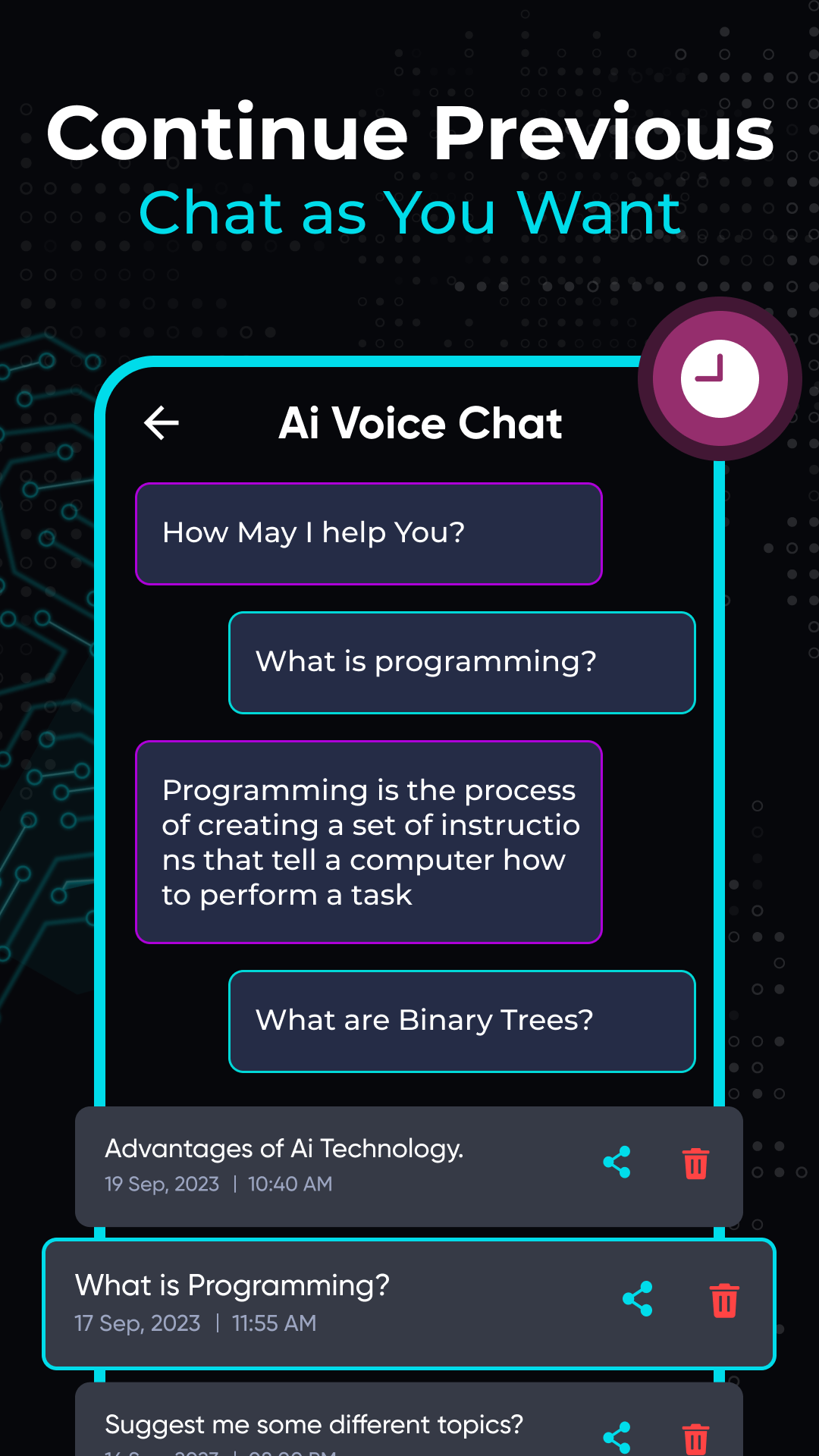 اسکرین شات 4 برنامه Voice Chat with Ai