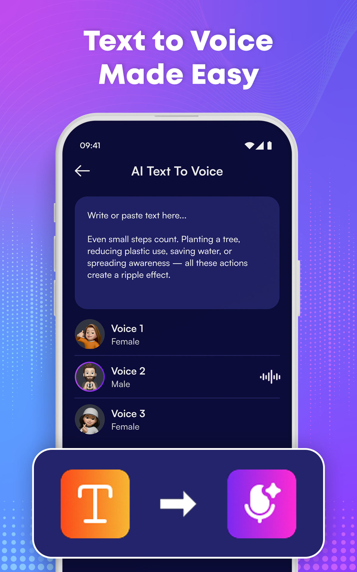 اسکرین شات 2 برنامه AI Voice Changer : Modifier