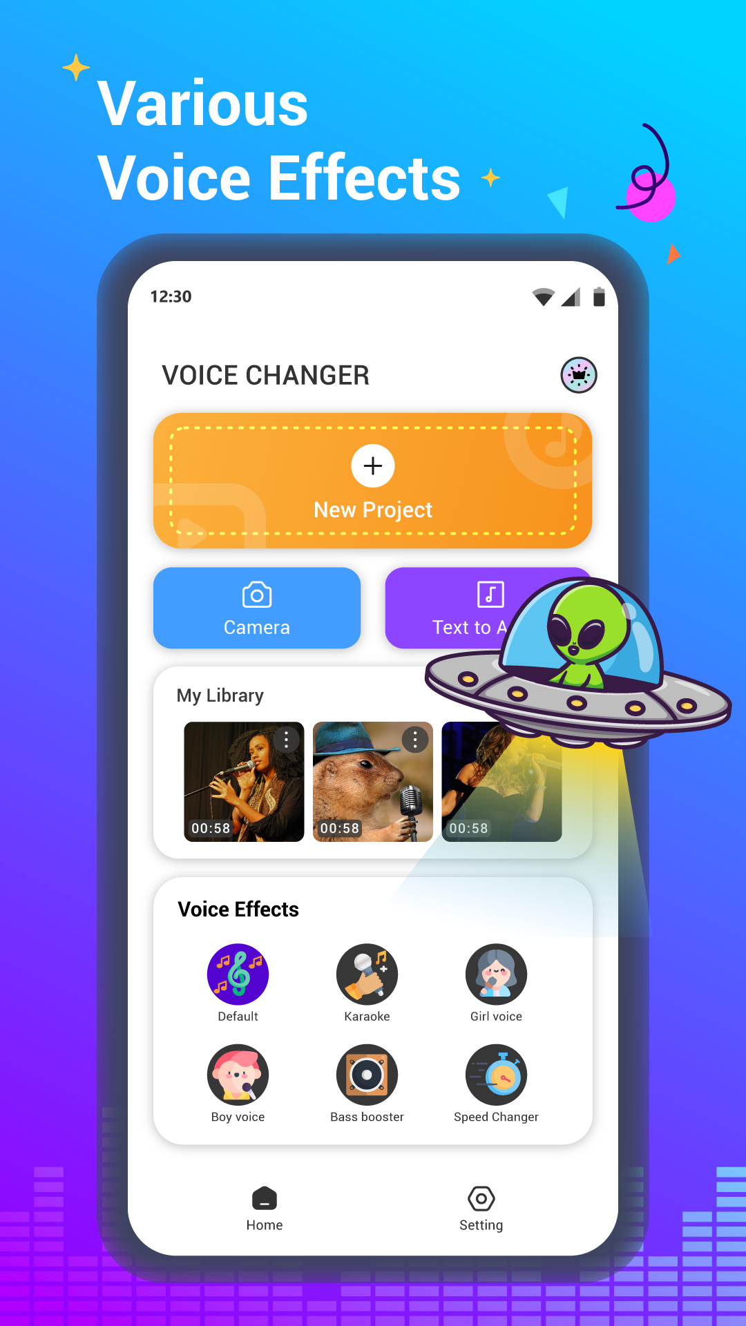 اسکرین شات 2 برنامه Voice Changer - Audio Effects