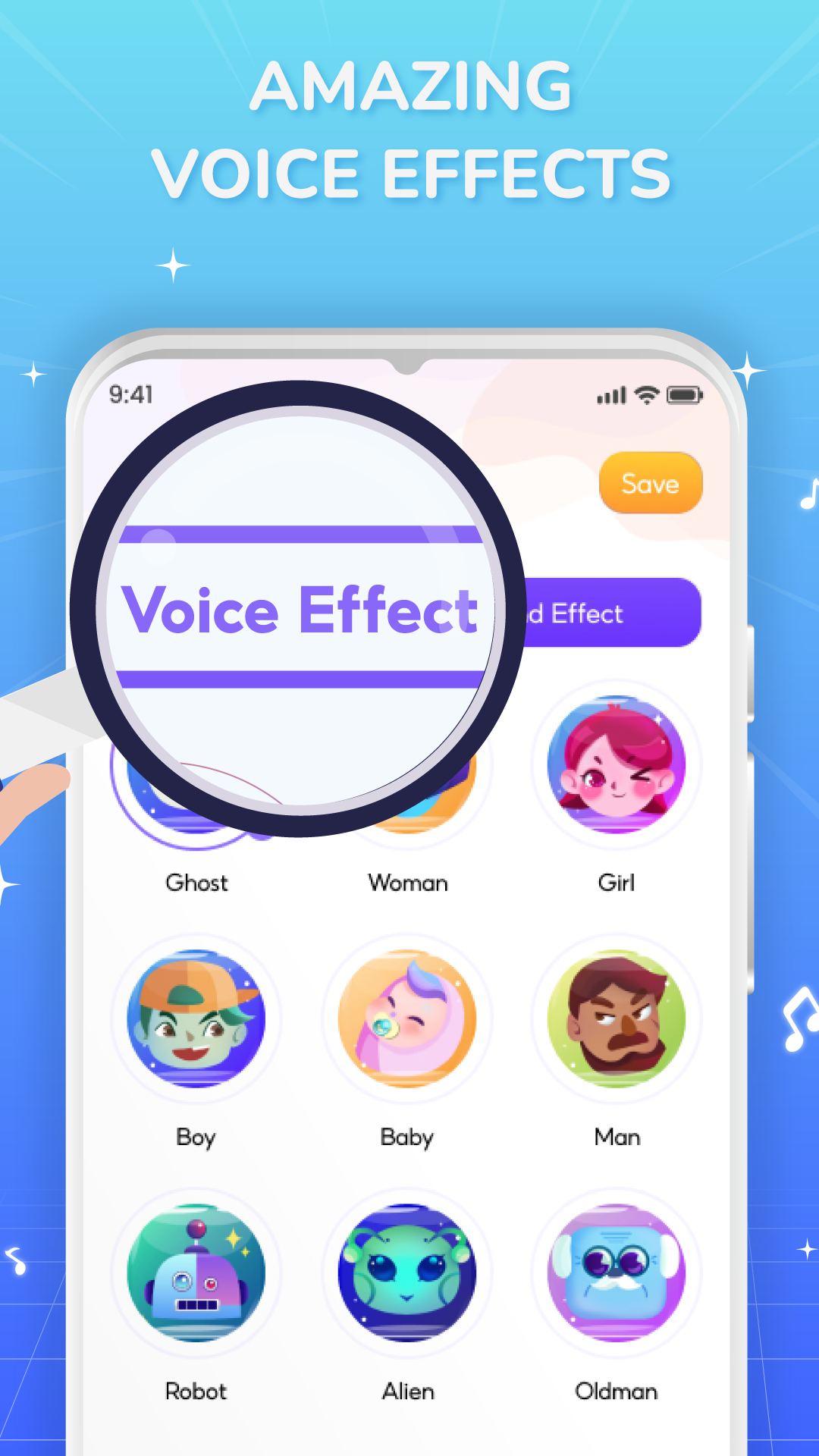 اسکرین شات 2 برنامه Voice Changer, Voice Effects