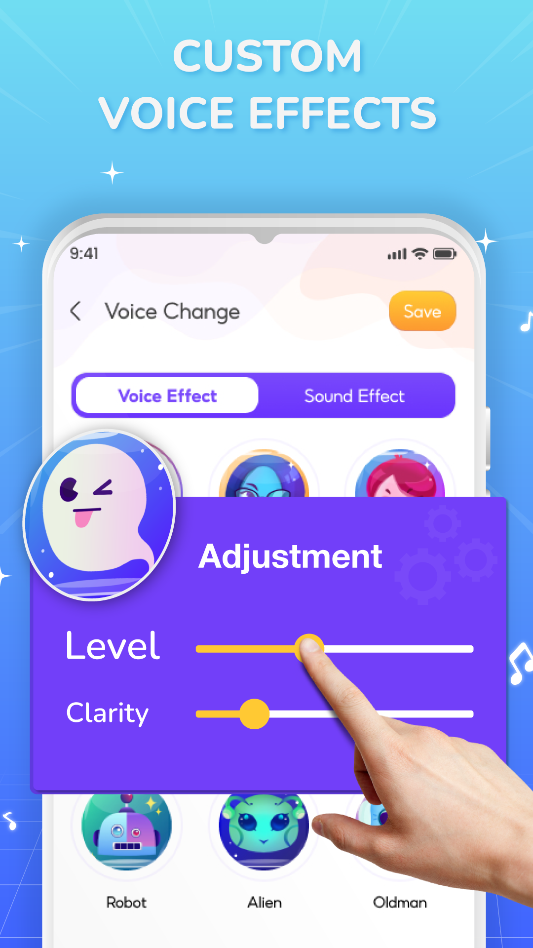 اسکرین شات 6 برنامه Voice Changer, Voice Effects
